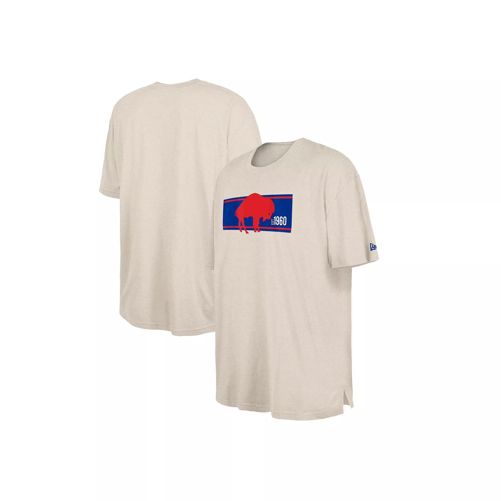 Men's New Era Cream Buffalo Bills Third Down Big & Tall Historic T-Shirt,  Product Image