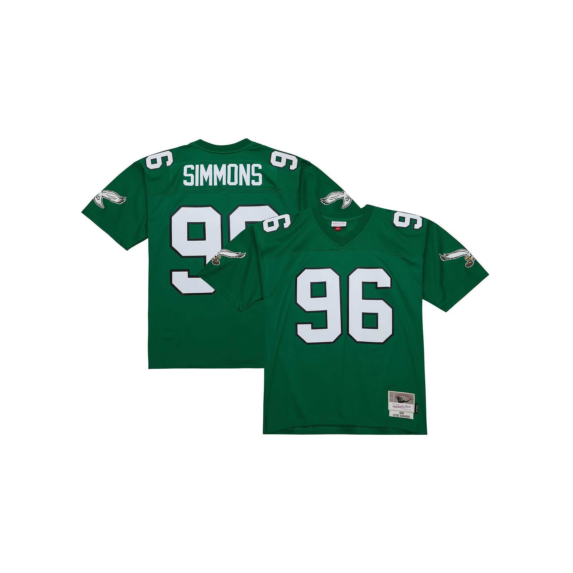 Men's Mitchell & Ness Clyde Simmons Kelly Green Philadelphia Eagles Legacy Replica Jersey,  Product Image