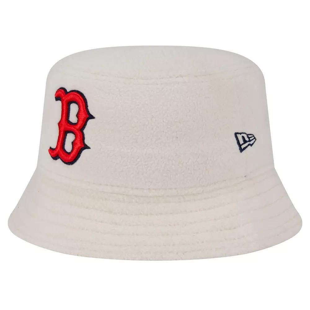 Women's New Era White Boston Red Sox Chrome Cozy Bucket Hat,  Product Image
