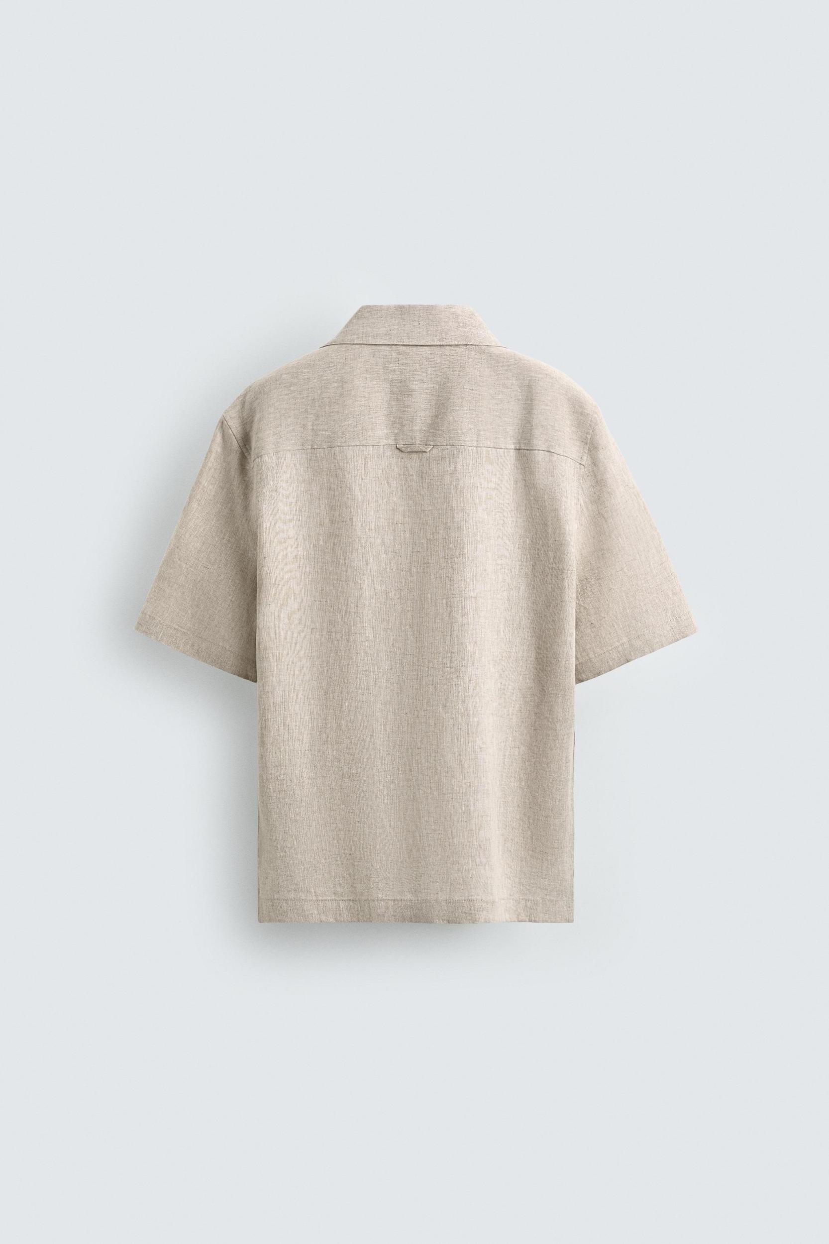 100% LINEN RELAXED FIT SHIRT Product Image