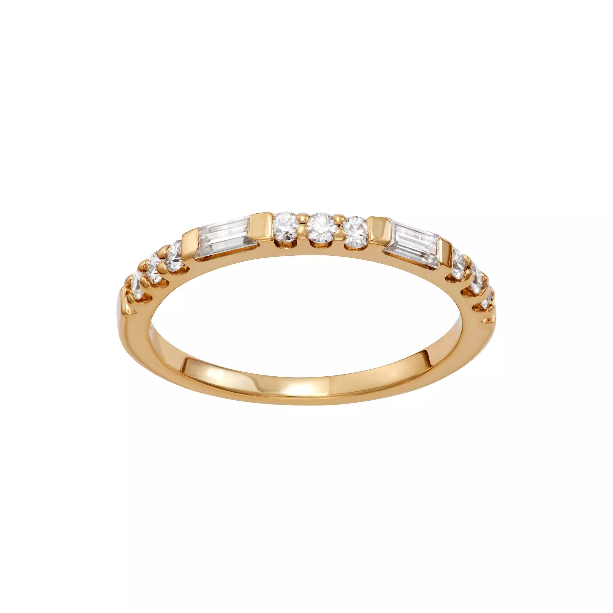 Charles & Colvard 14k Gold 1/2 Carat T.W. Lab Created Moissanite Stacker Band, Women's, Size: 8 Product Image