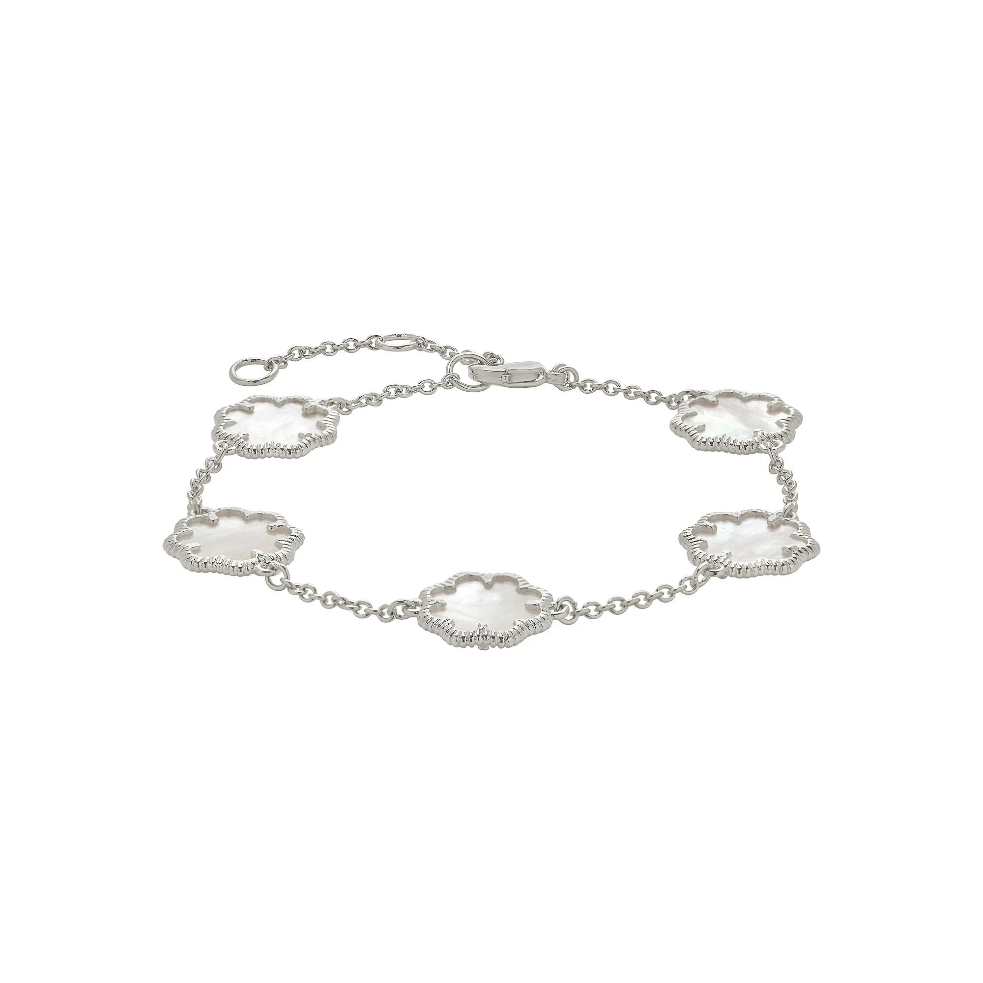 MC Collective Abalone Flower Medallion Station Bracelet, Women's,  Product Image