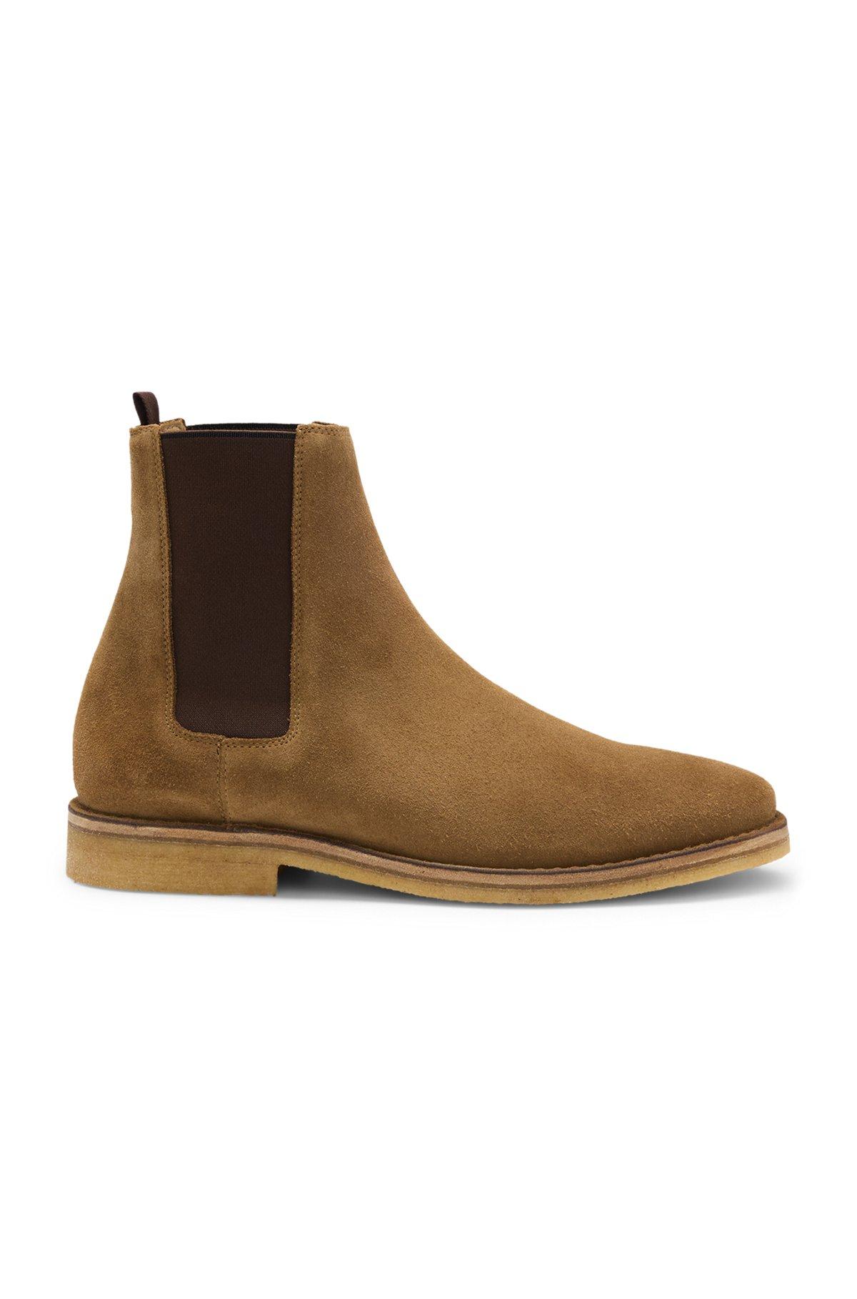 BOSS - BECKHAM x BOSS Chelsea boots in suede - Beige Product Image