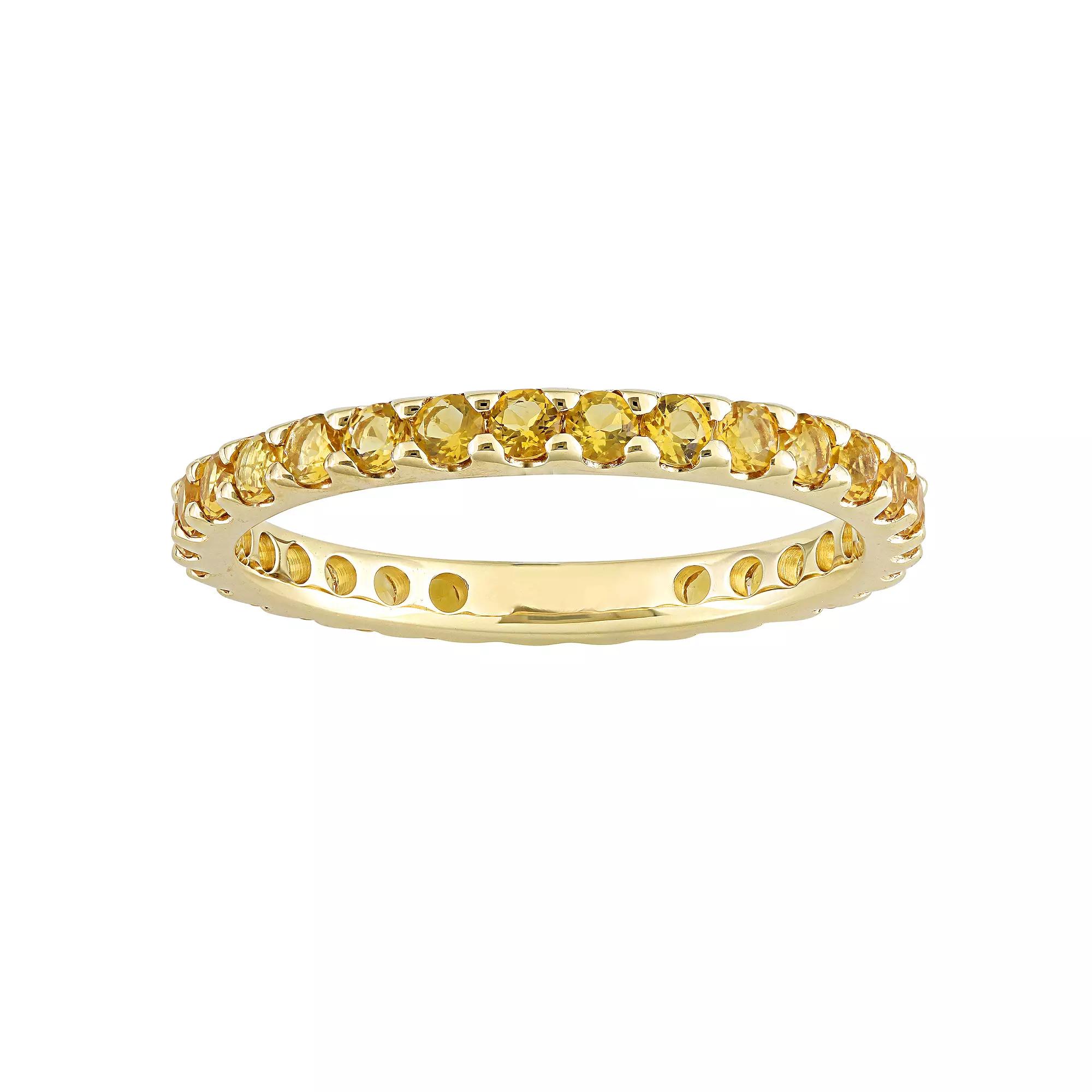 Stella Grace 10k Gold Citrine Eternity Ring, Women's, Size: 9 Product Image