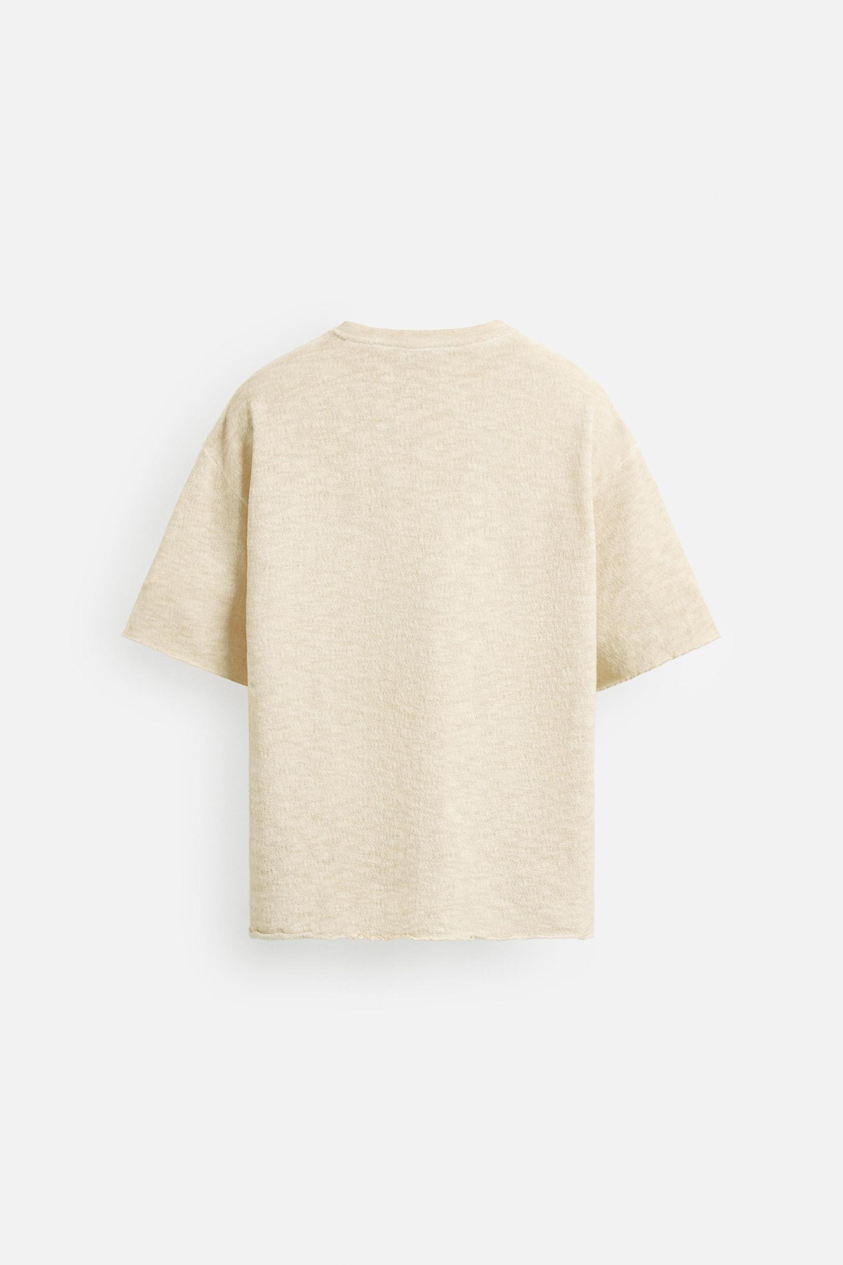 PRINTED WASHED KNIT T-SHIRT Product Image