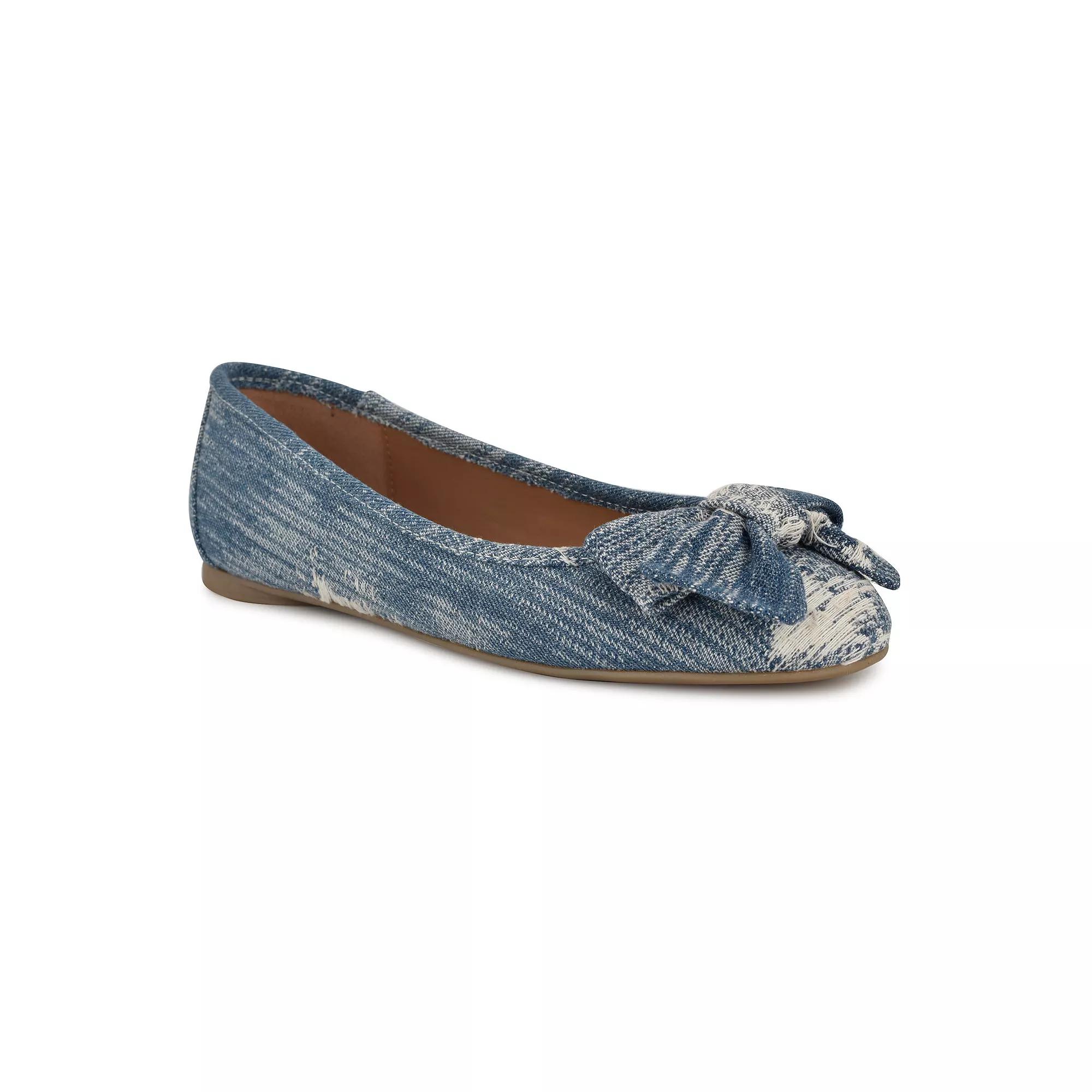 Nine West Veronika Denim Women's Slip-On Ballet Flats,  Product Image