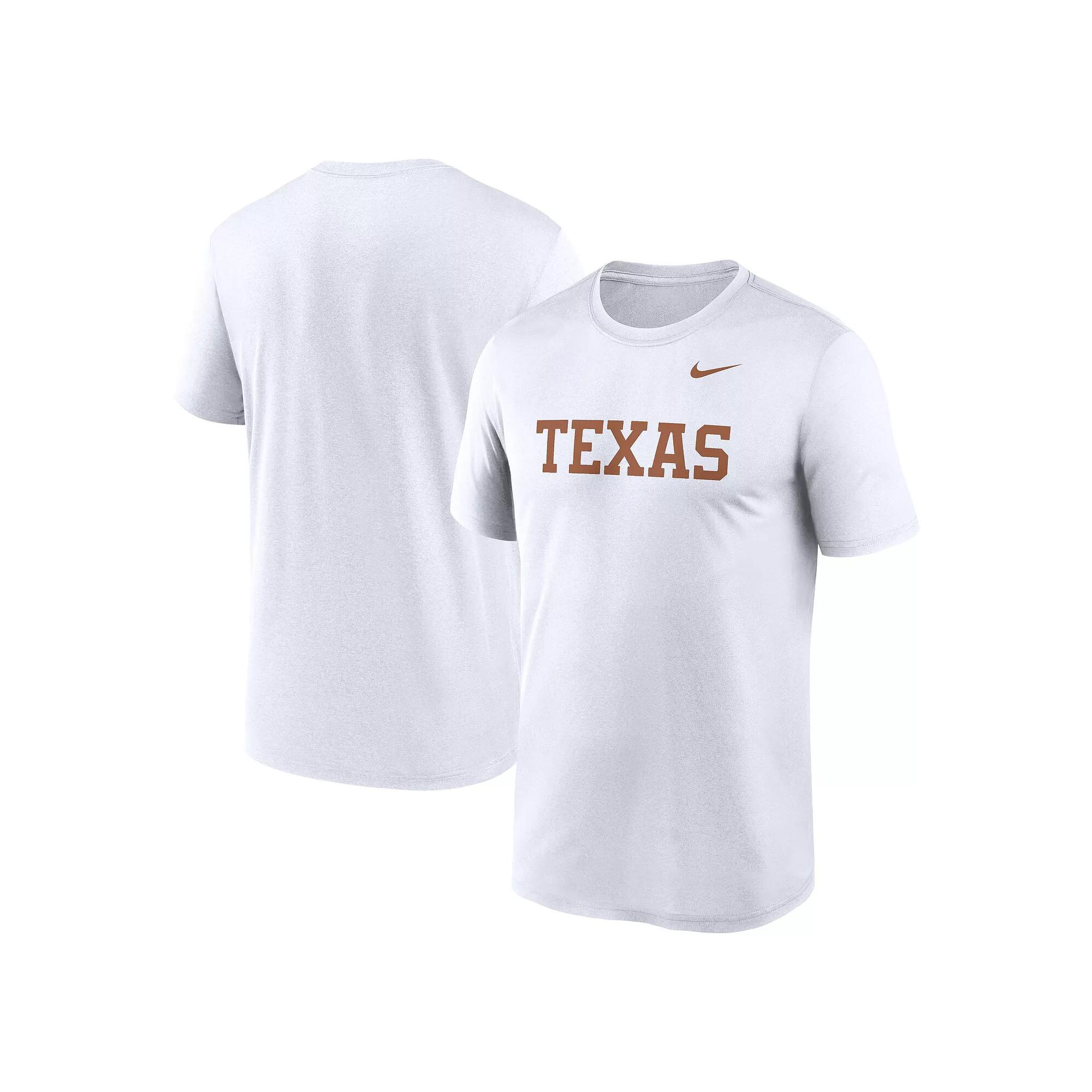 Men's Nike White Texas Longhorns Primetime Legend Wordmark T-Shirt, Size: XL Product Image