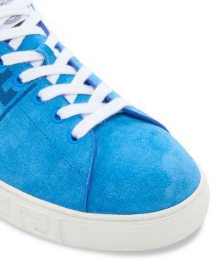 Men's Embroidered La Greca Suede Sneakers Product Image