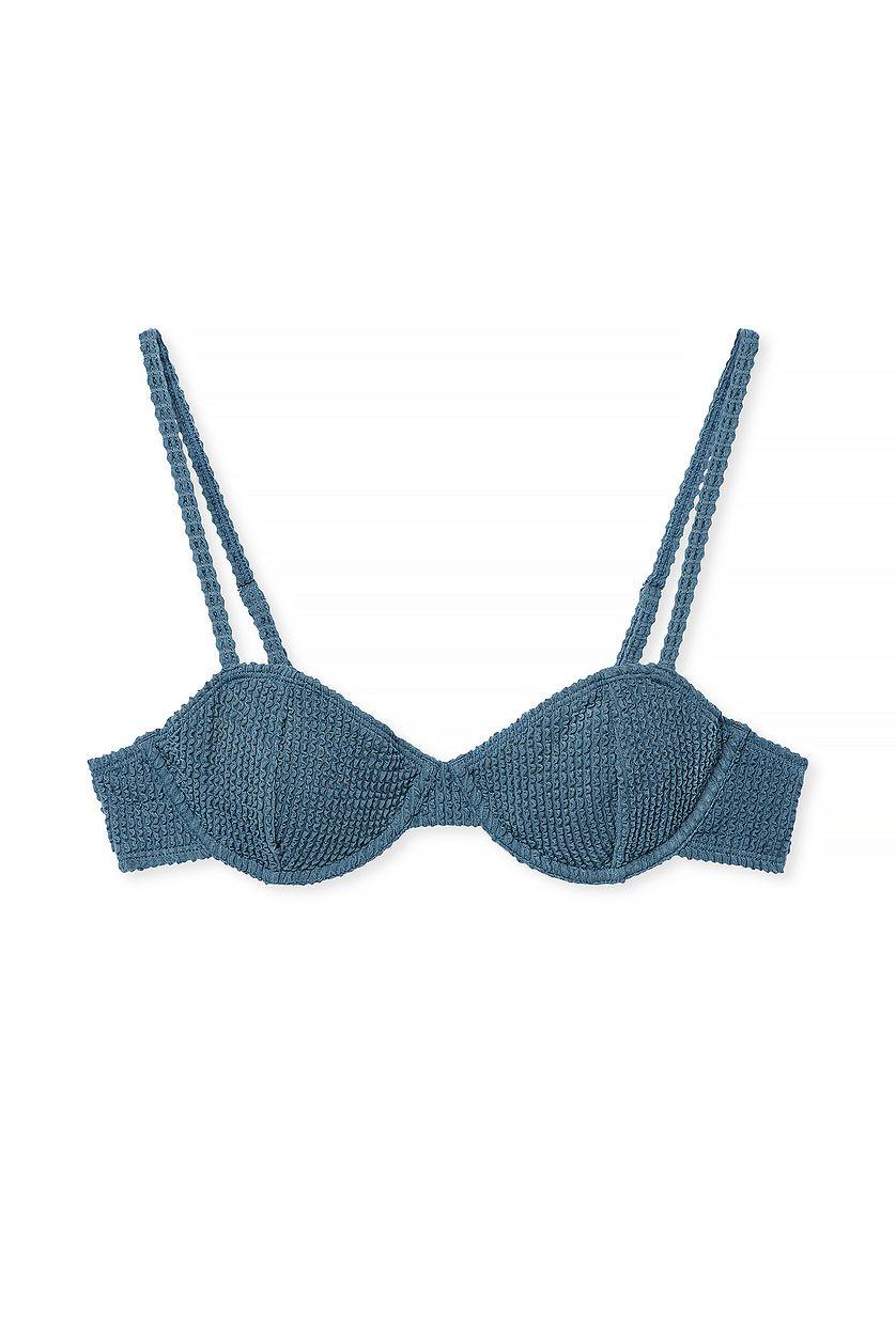Smocked Underwired Bikini Bra Product Image