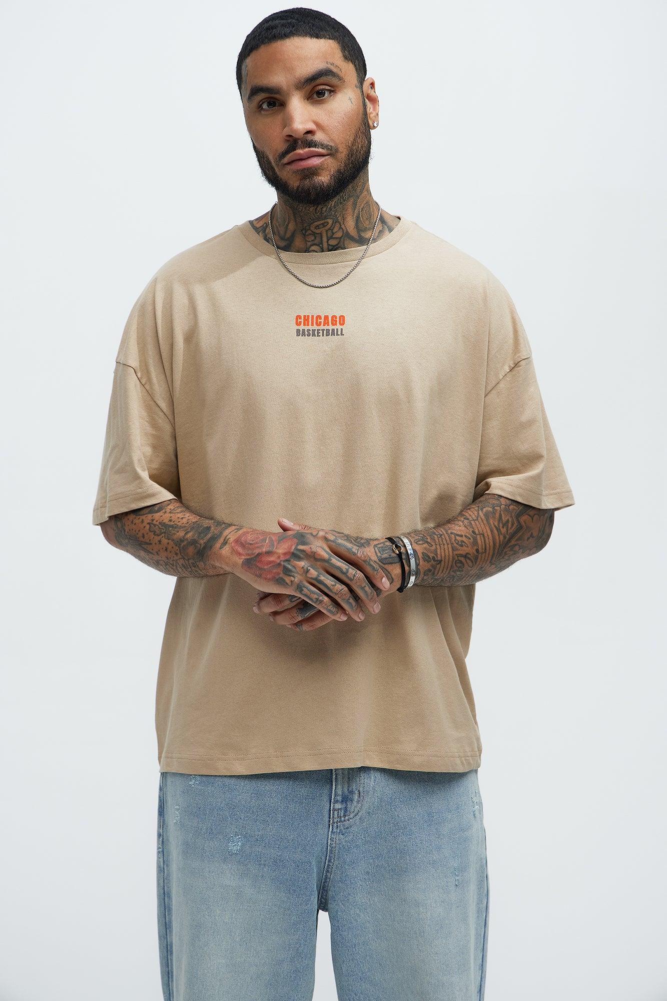 Chicago Basketball Oversized Short Sleeve Tee - Sand Product Image