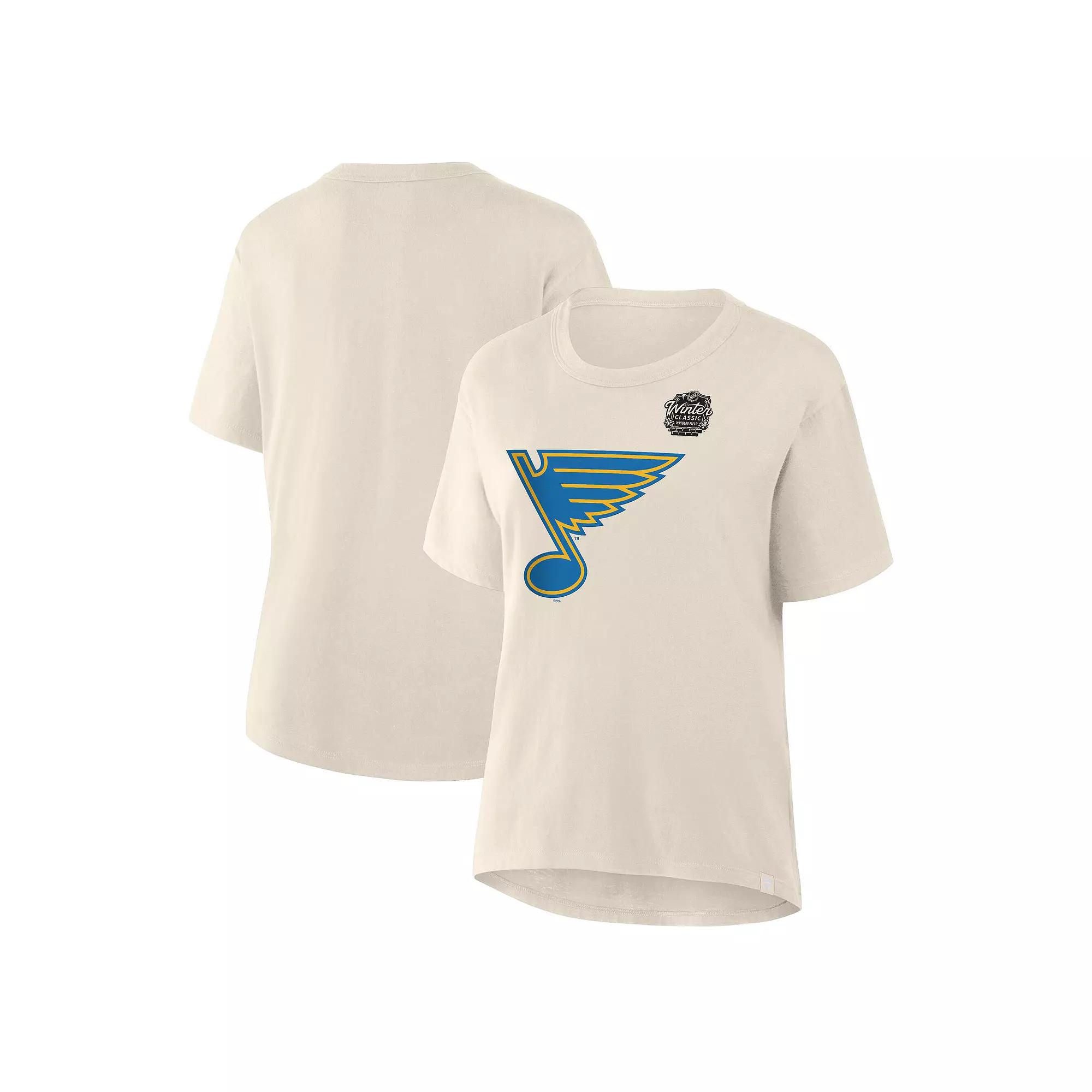 Women's Fanatics Cream St. Louis Blues 2025 Winter Classic Primary Logo T-Shirt,  Product Image