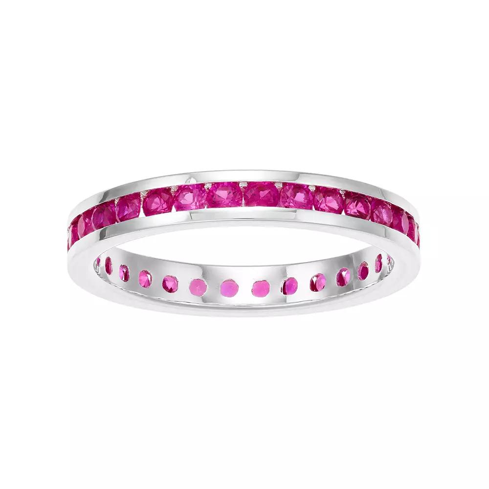 Traditions Jewelry Company Sterling Silver Channel-Set Peridot Birthstone Ring, Women's,  Product Image