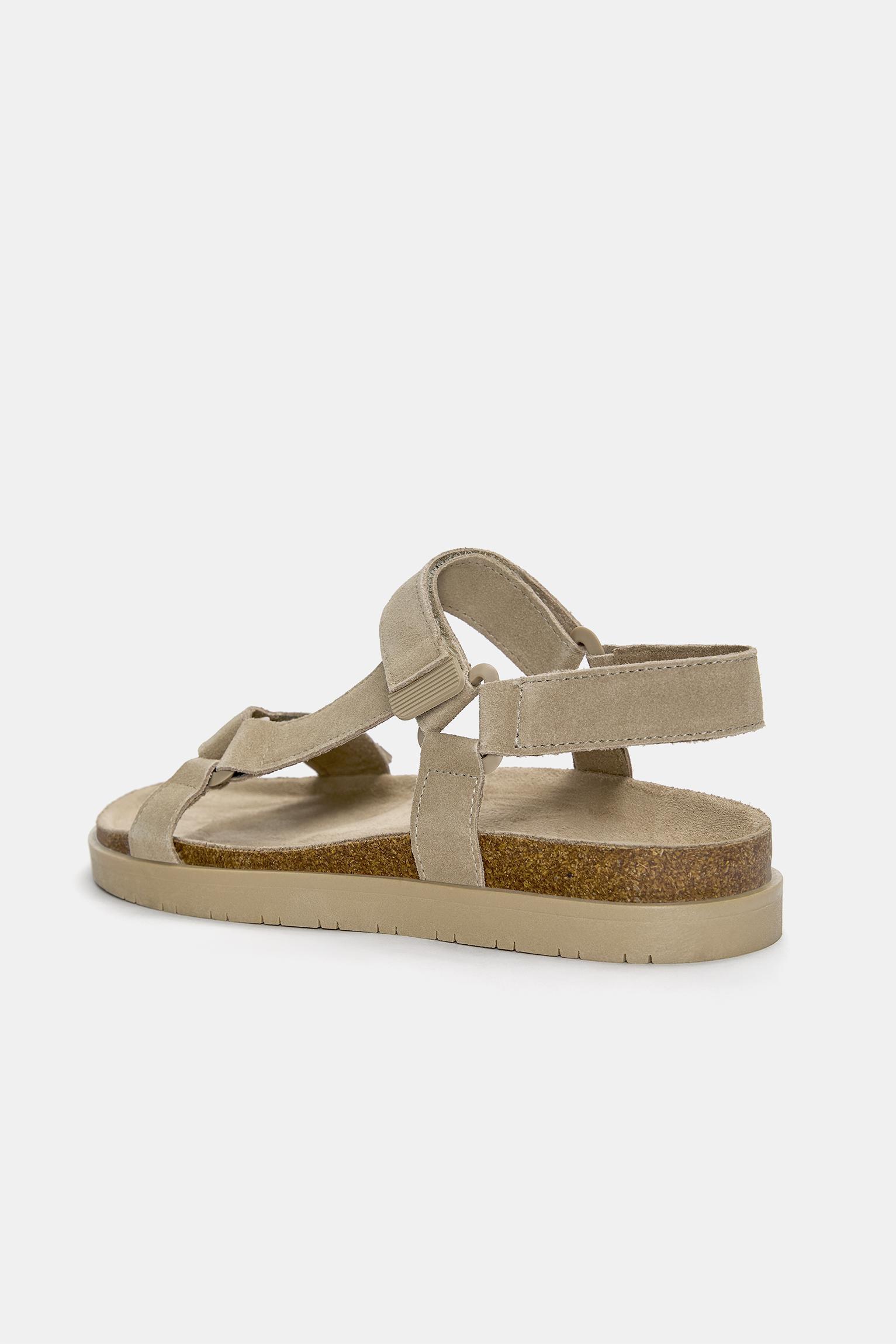 Leather strappy sandals Product Image