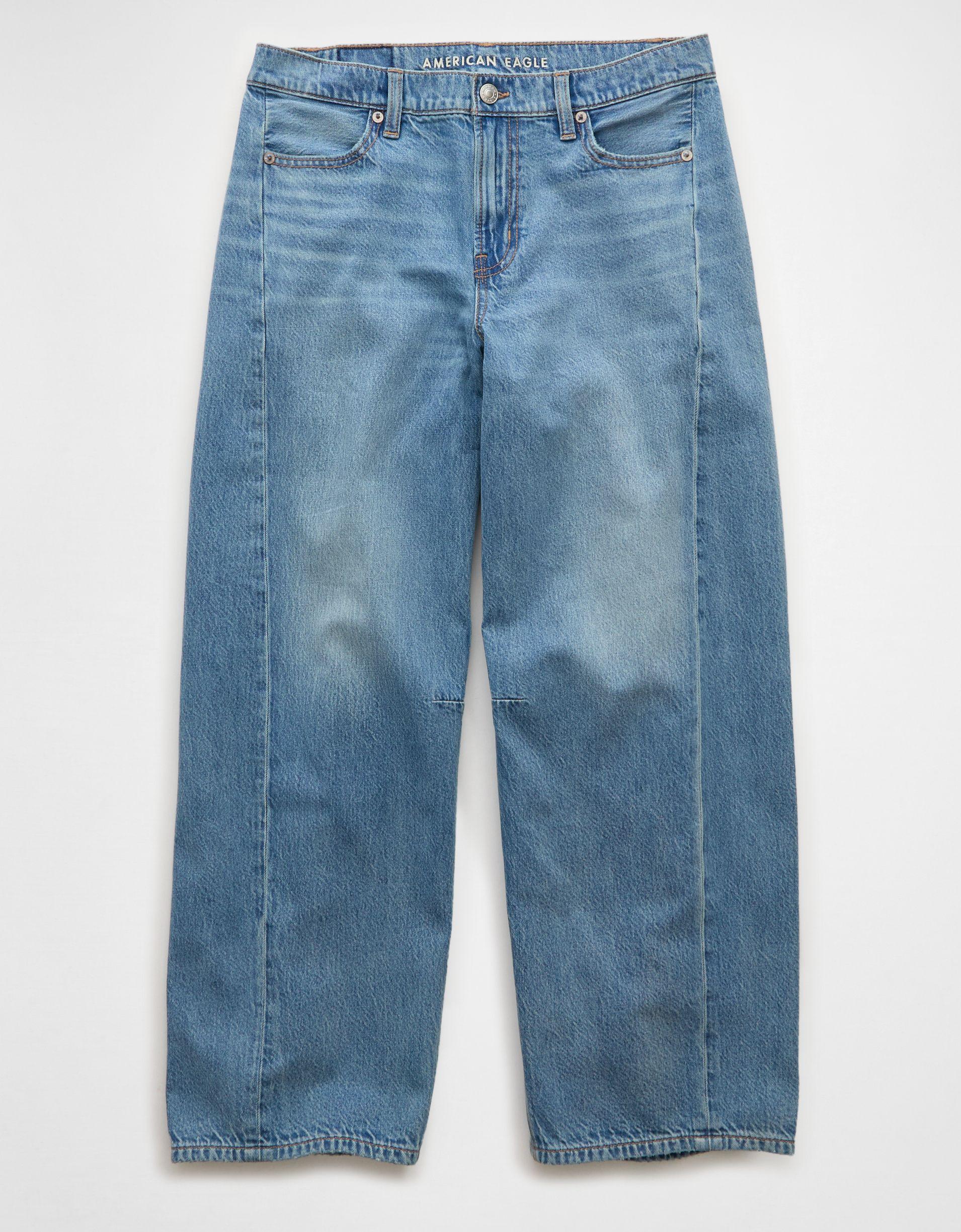 AE Dreamy Drape Strigid Barrel Jean Product Image