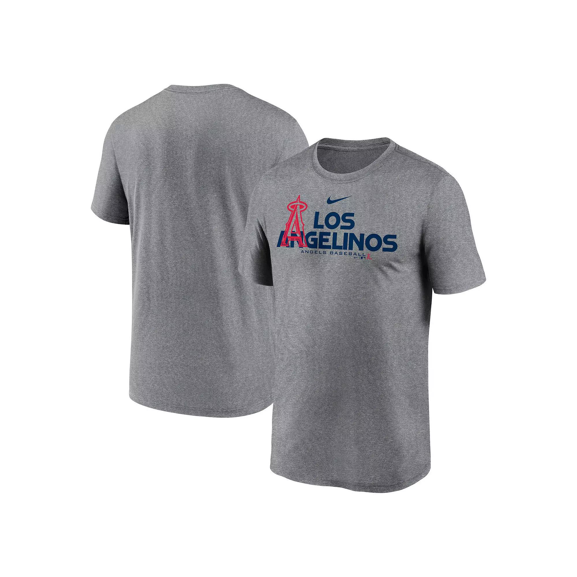 Men's Nike Heathered Charcoal Los Angeles Angels Local Rep Legend Performance T-Shirt,  Product Image