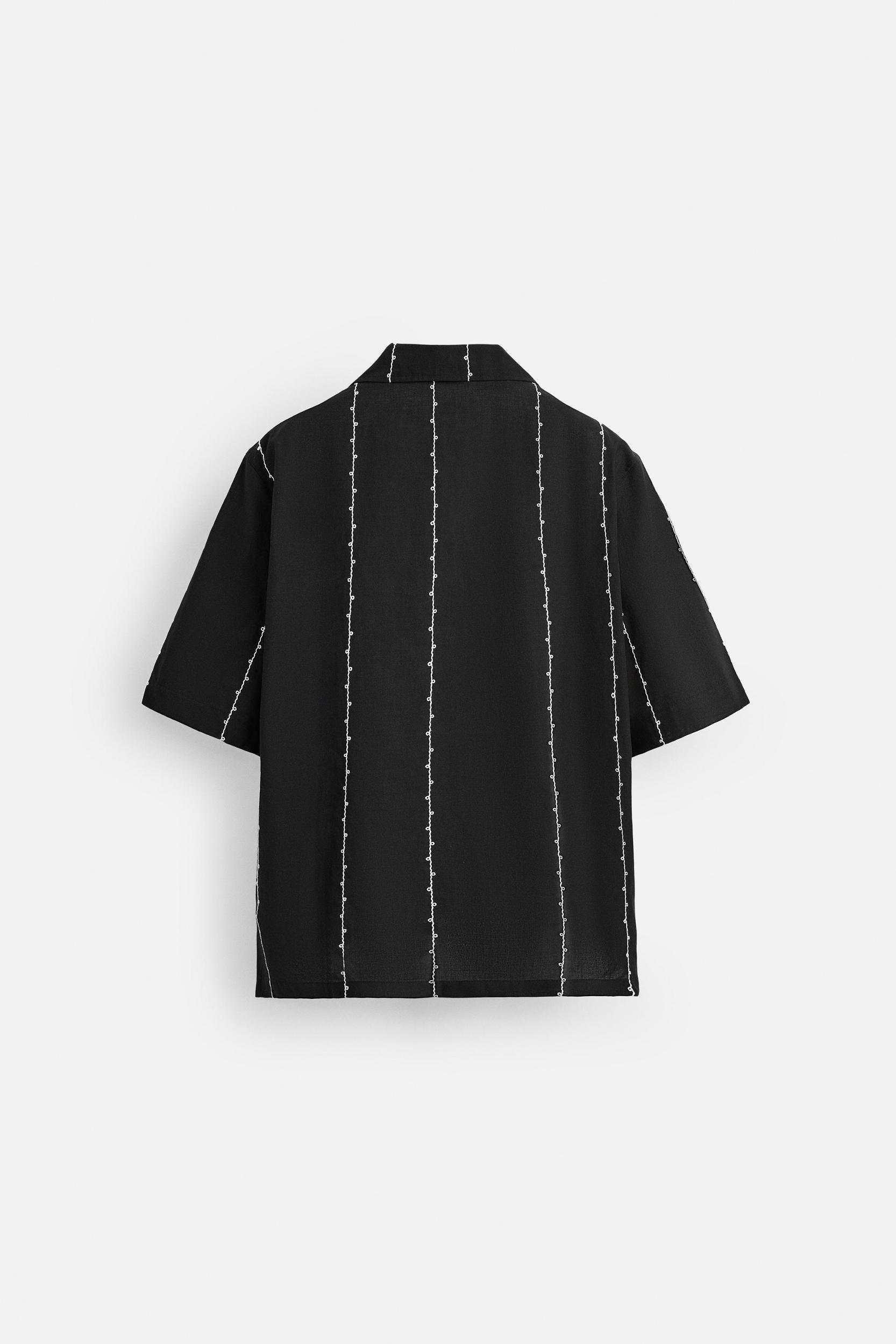 CONTRAST EMBROIDERY SHIRT Product Image