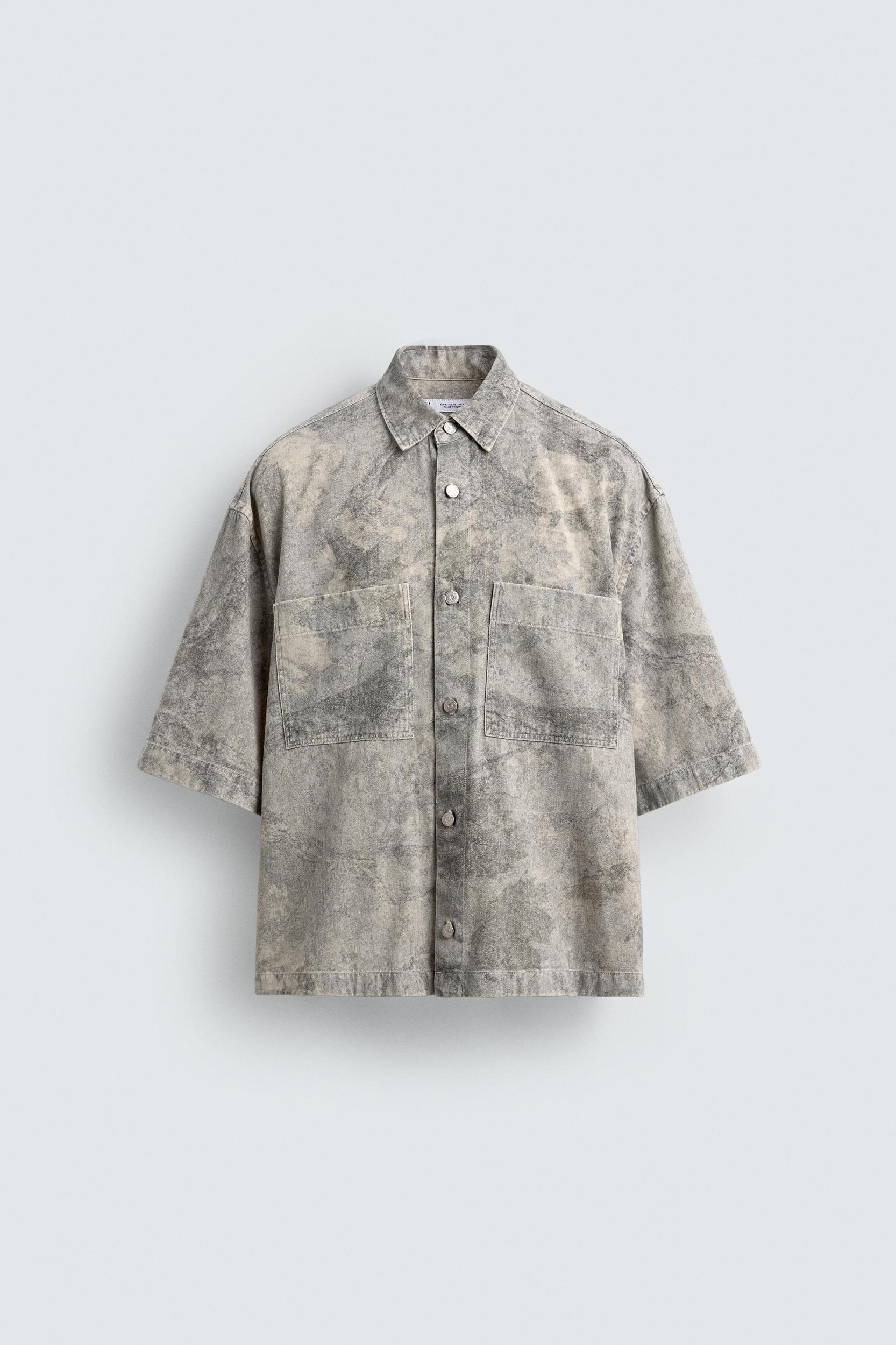 RELAXED FIT ABSTRACT PRINT SHIRT Product Image