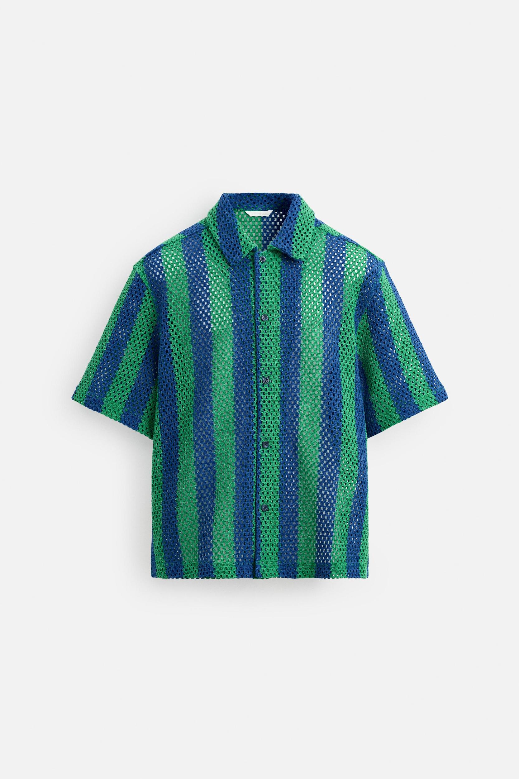 CROCHET TEXTURED SHIRT Product Image