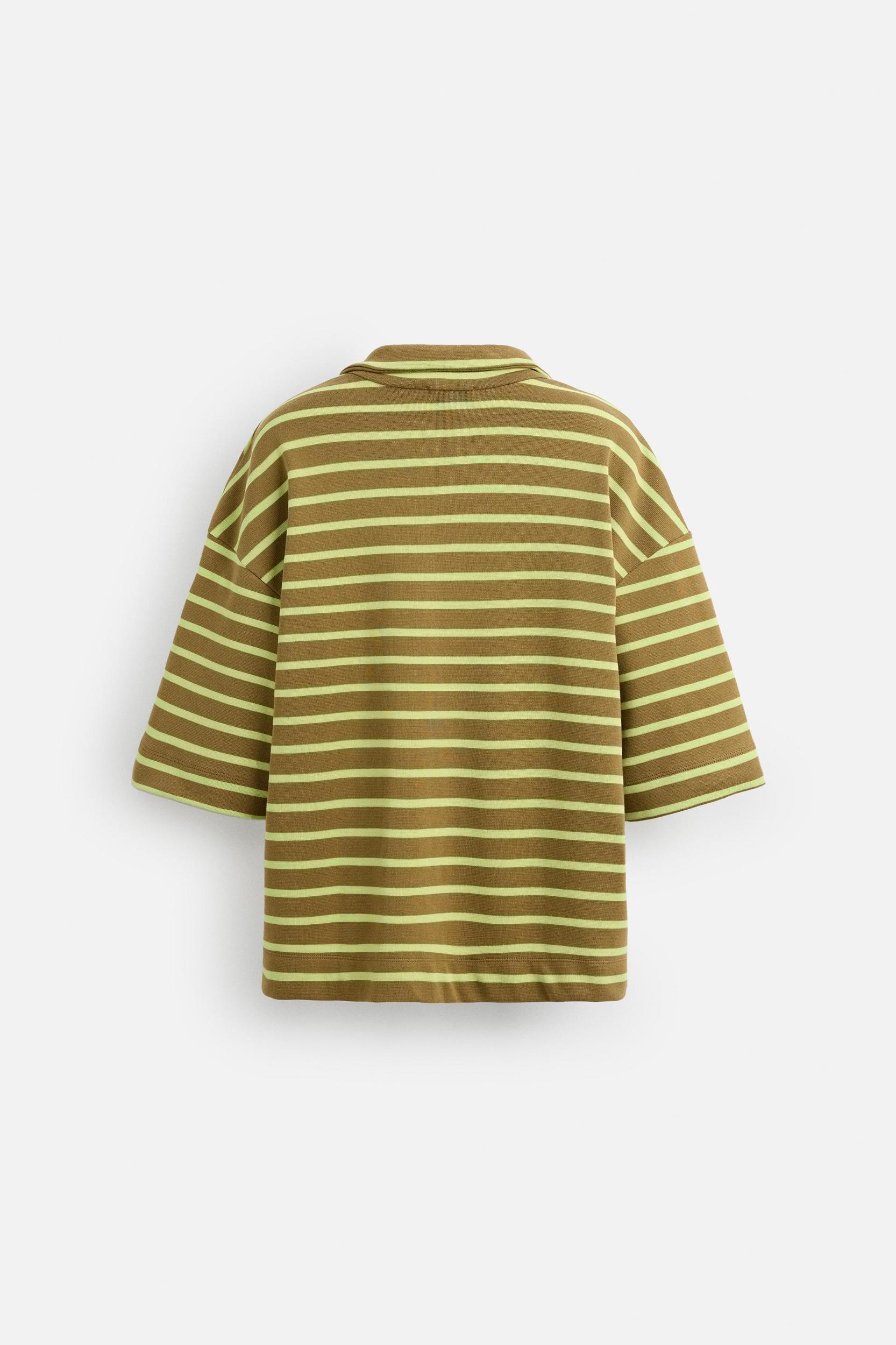 STRIPED RELAXED FIT POLO SHIRT Product Image