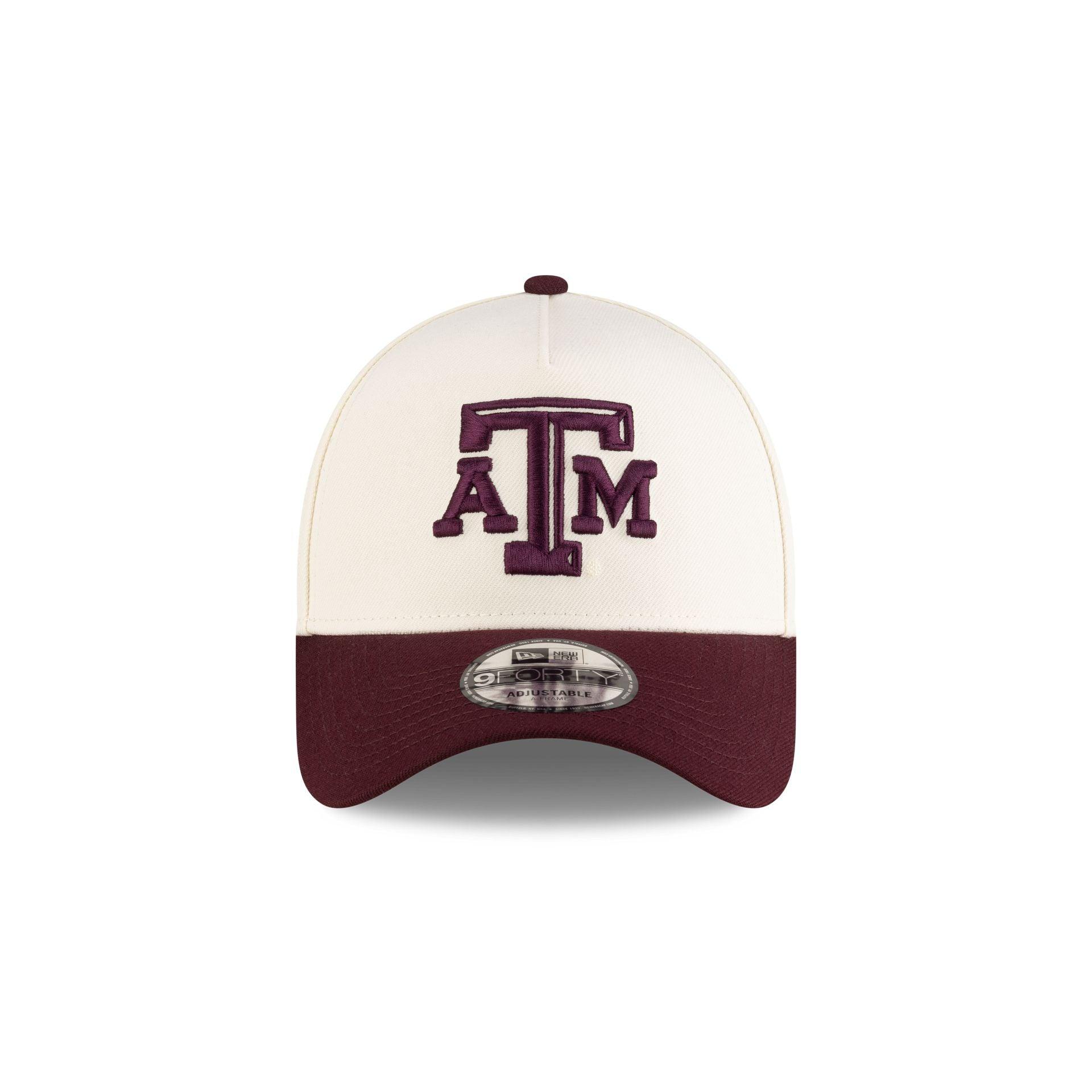 New Era x adidas Texas A&M Aggies Chrome White 9FORTY A-Frame Snapback Hat Male Product Image