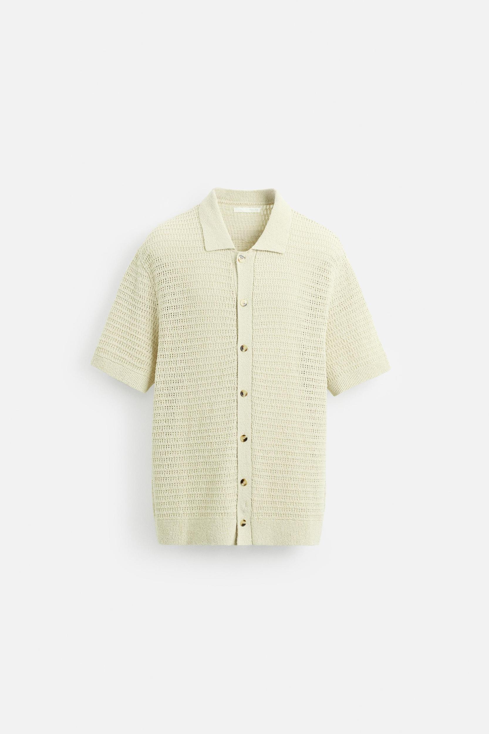 CROCHET TEXTURED SHIRT Product Image