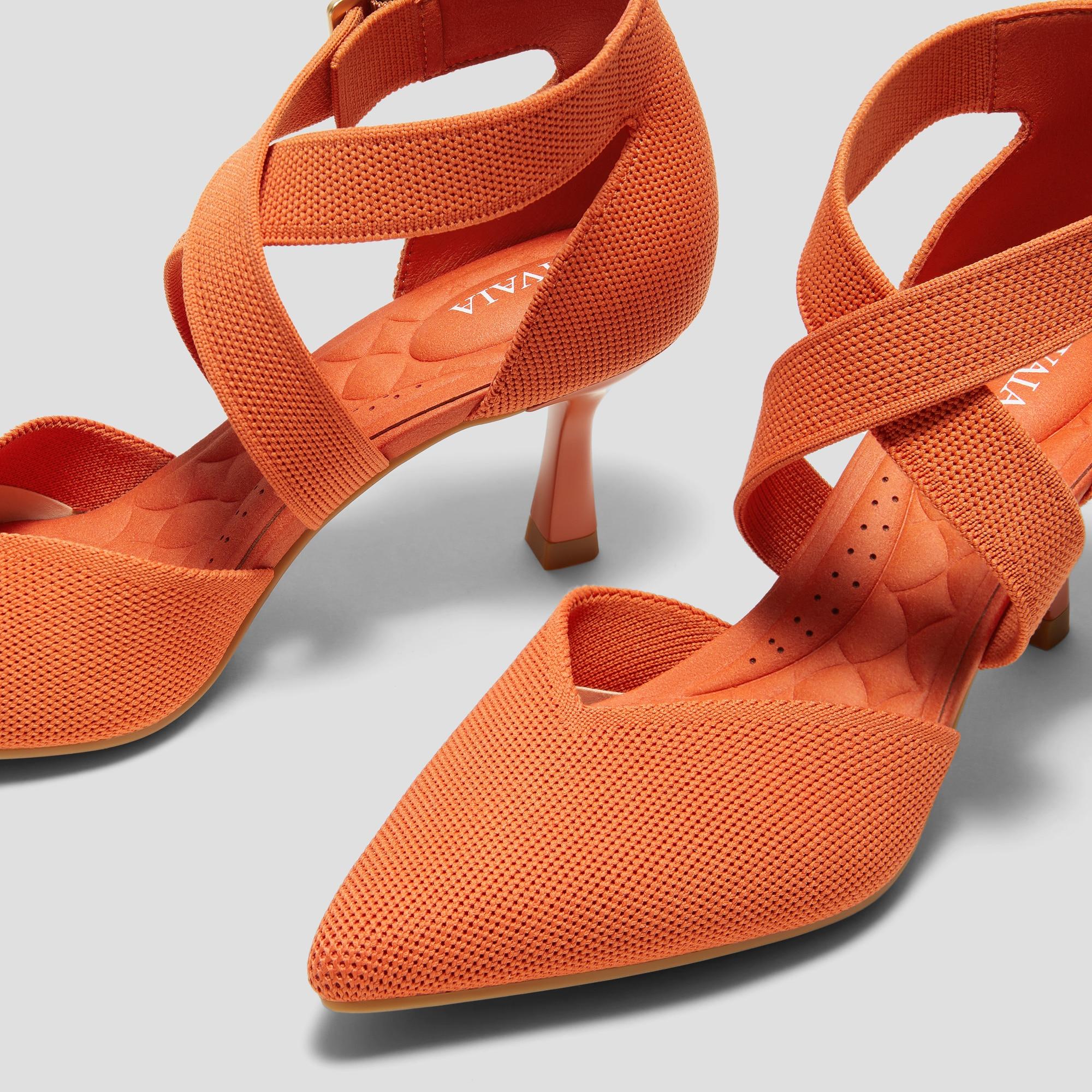 Pointed-Toe Cross-Strap Stilettos (Anabelle) Product Image