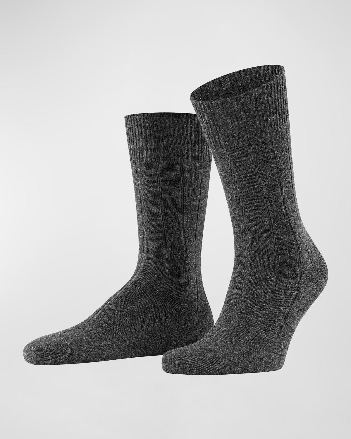Mens Llasa Solid Ribbed Socks Product Image