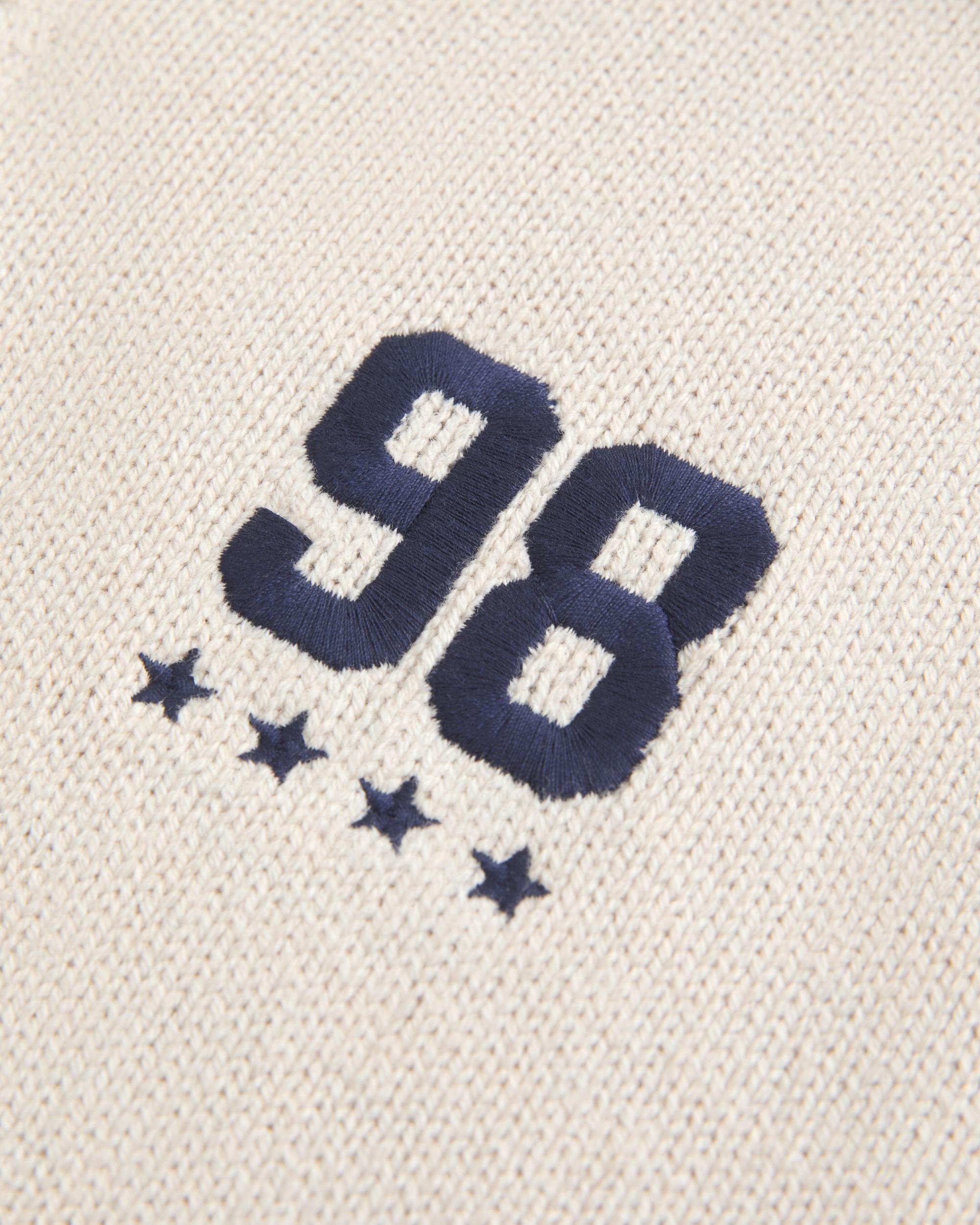 Oversized Half-Zip Graphic Sweater Product Image