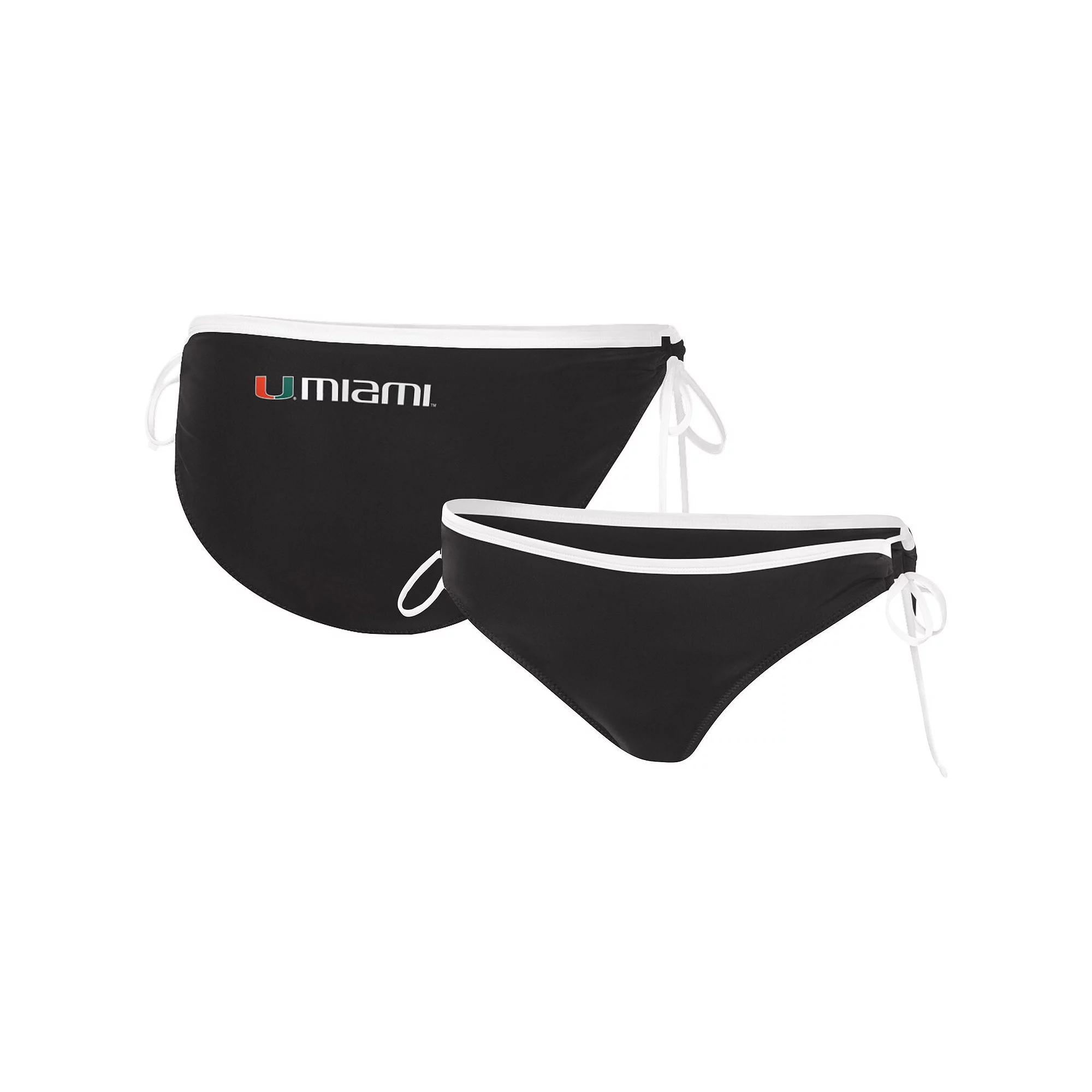 Women's G-III 4Her by Carl Banks Black Miami Hurricanes Perfect Match Bikini Bottom,  Product Image