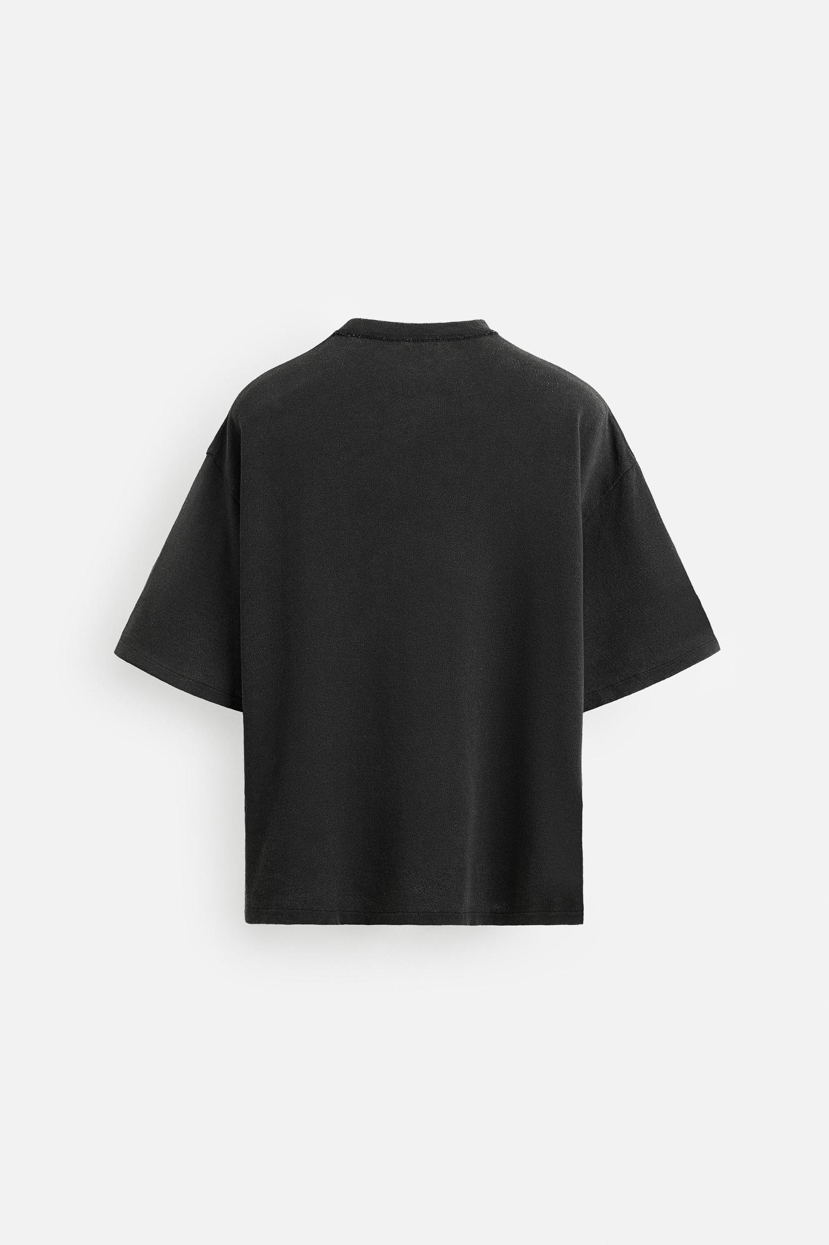 WASHED PRINT KNIT T-SHIRT Product Image