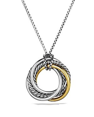 Crossover Small Pendant with Gold on Chain Product Image