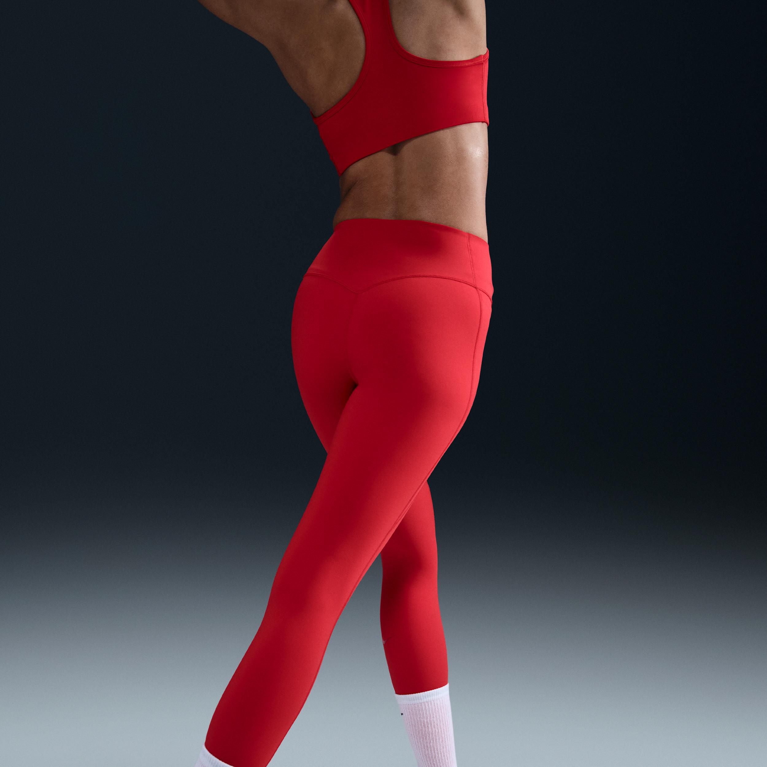 Nike Womens Universa High-Waisted 7/8 Leggings with No Front Seam | HQ6813-010 Product Image