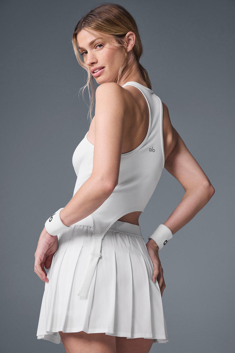 Varsity Tennis Skirt - White Product Image