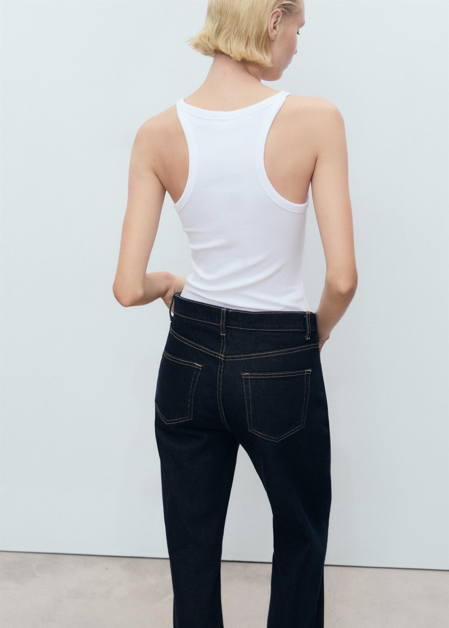 Cotton top with straps - Women | MANGO USA Product Image