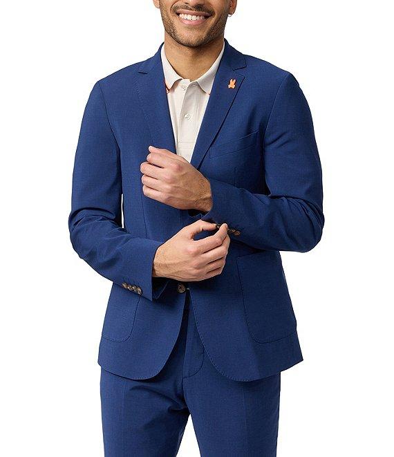 Psycho Bunny Contemporary Fit Flat Front Solid 2-Piece Suit Product Image