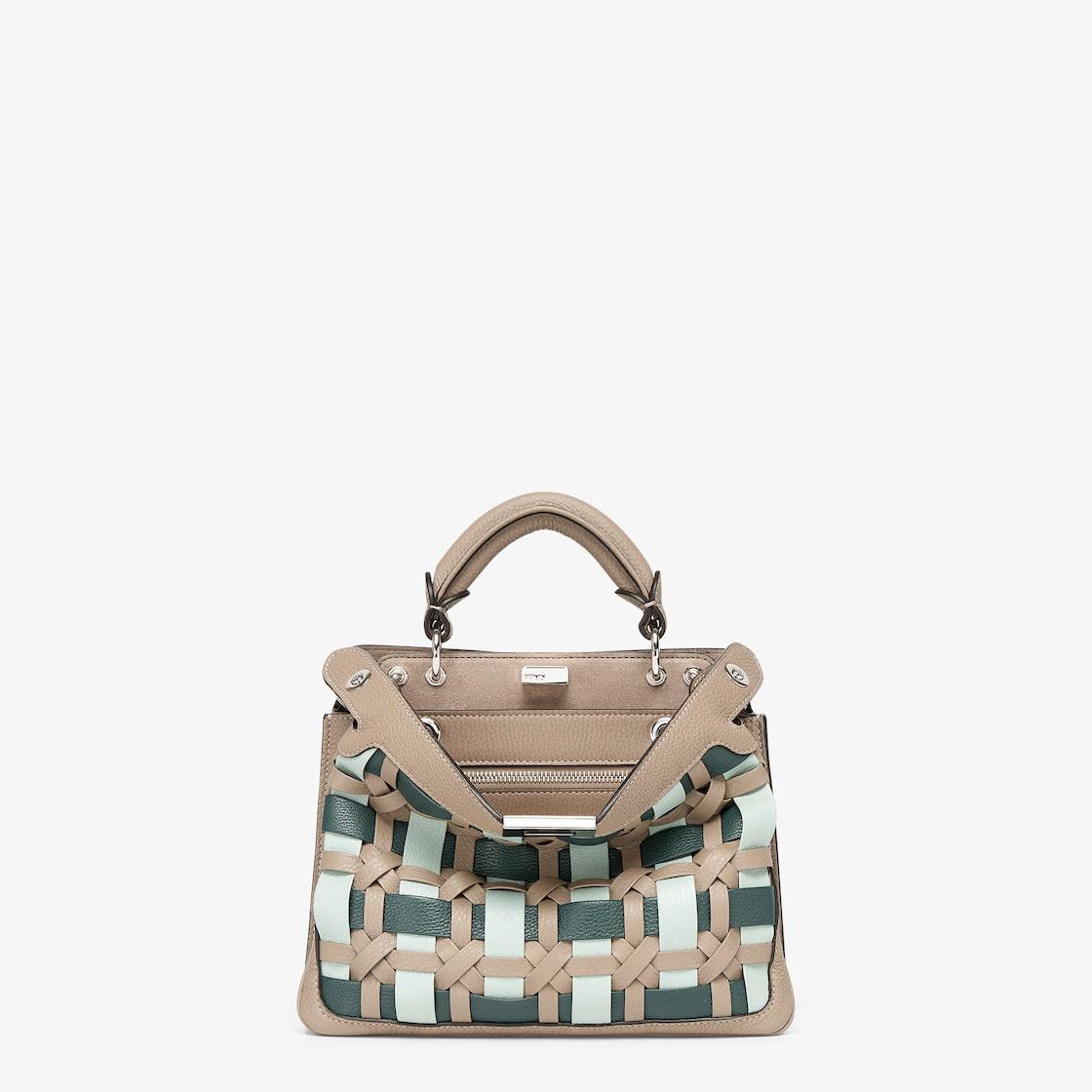 Peekaboo Soft SmallMulticolor interlaced leather bag Product Image