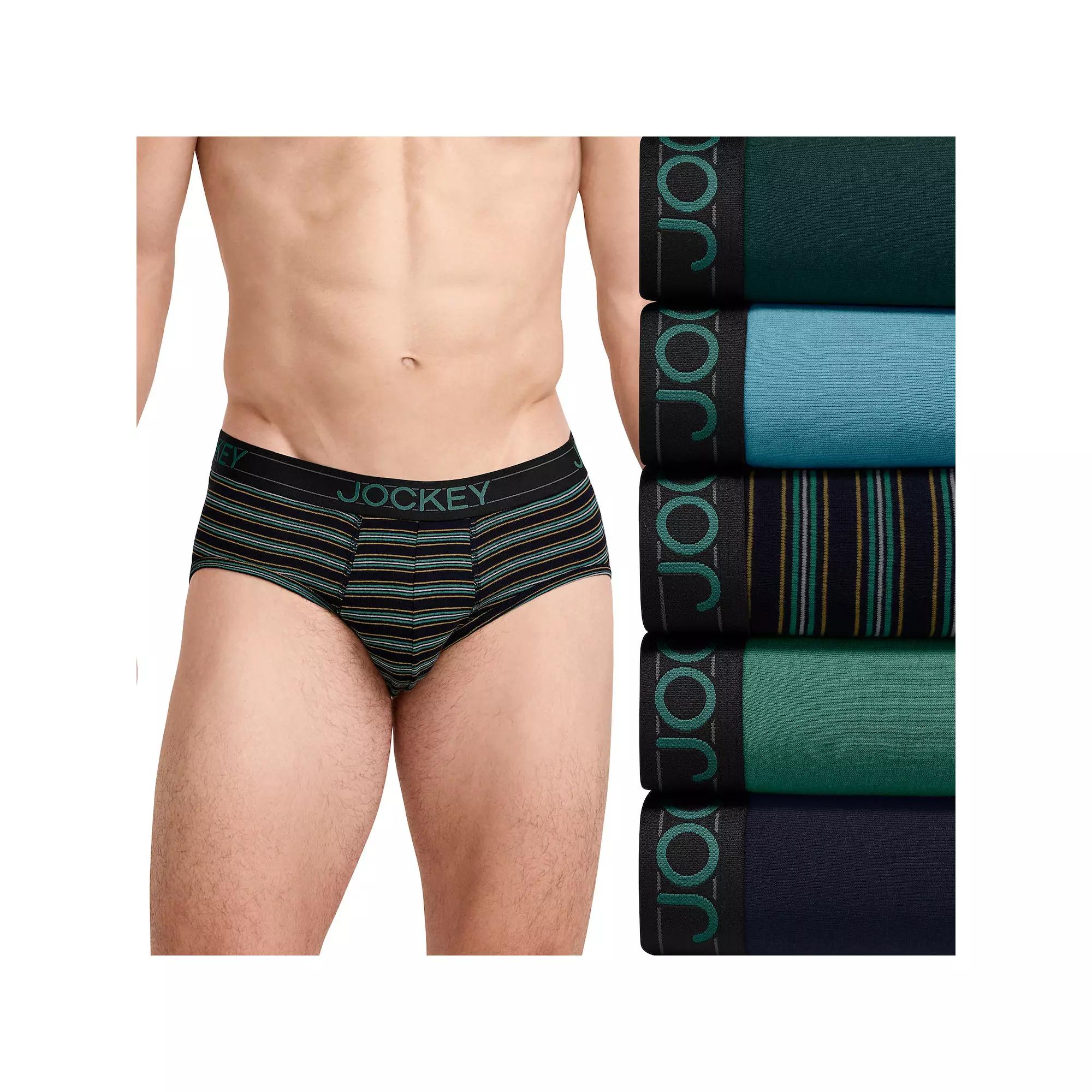 Men's Jockey® 5-Pack Lightweight Cotton Blend Brief,  Product Image