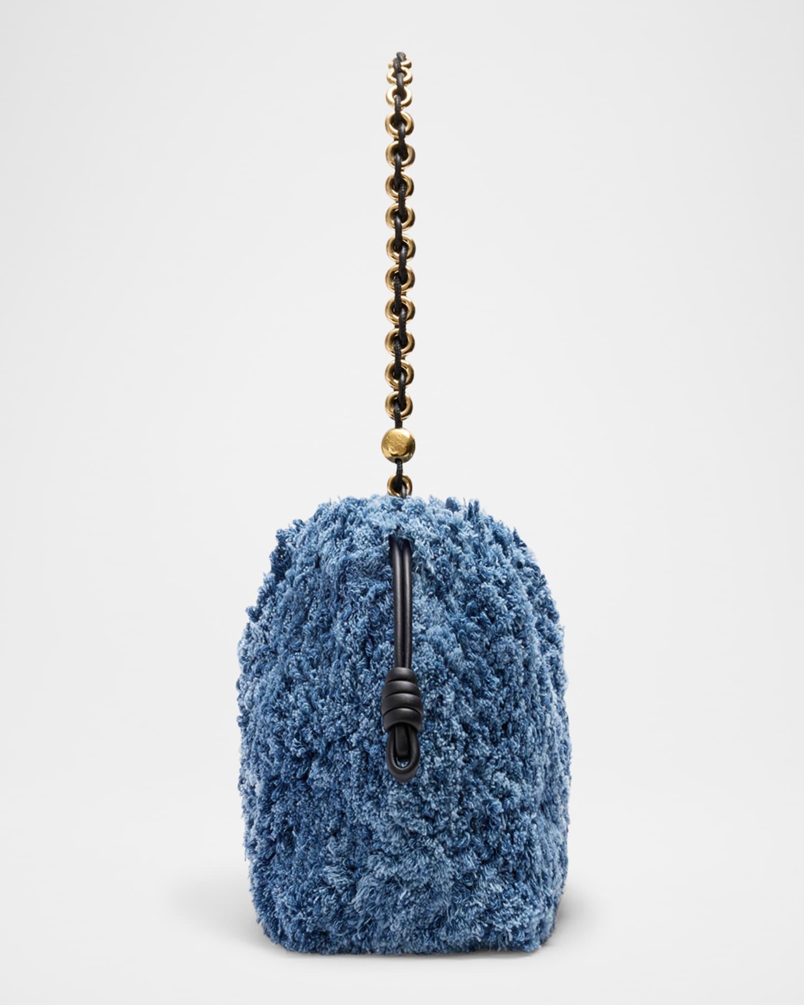 x Paula’s Ibiza Medium Flamenco Shoulder Bag in Fluffy Denim Product Image