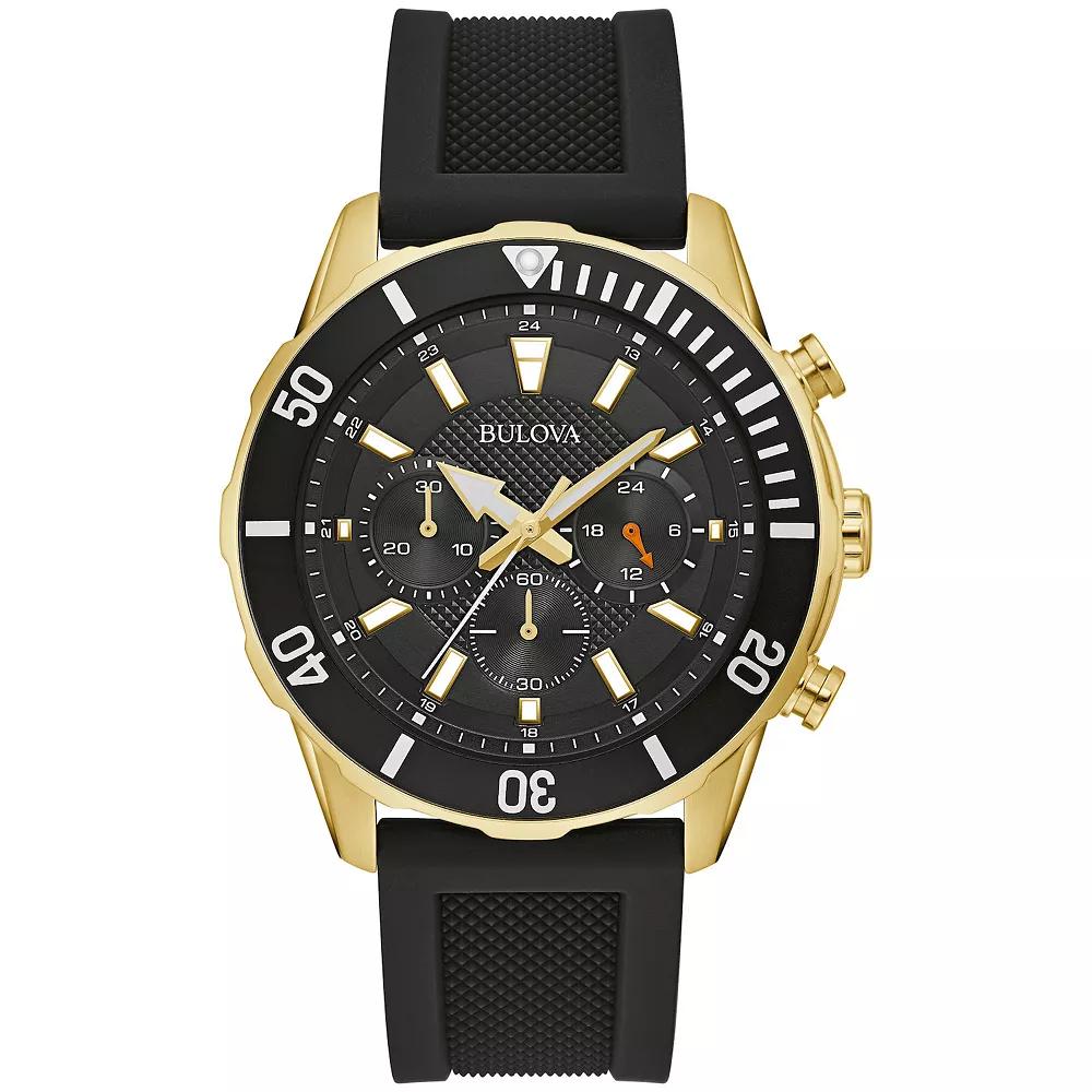 Bulova Mens Chronograph Black Strap Watch - 98A270 Product Image