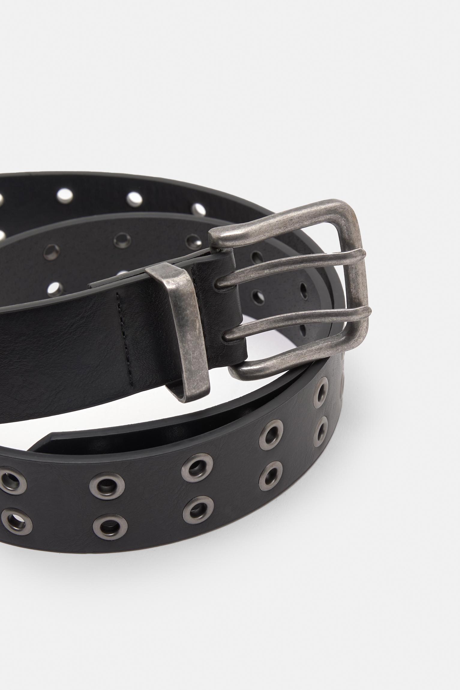 Faux leather belt with eyelets Product Image