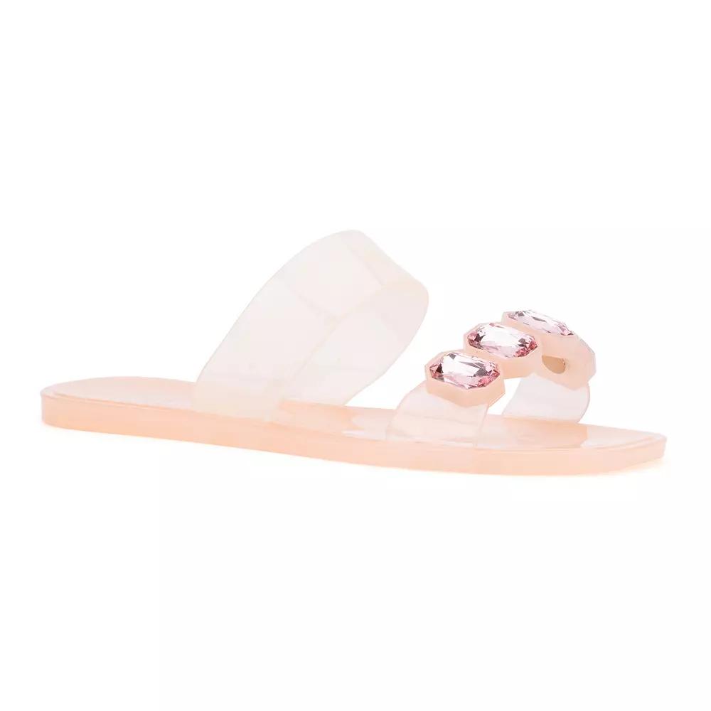 New York & Company Chantelle Women's Gem Jelly Slide Sandals,  Product Image