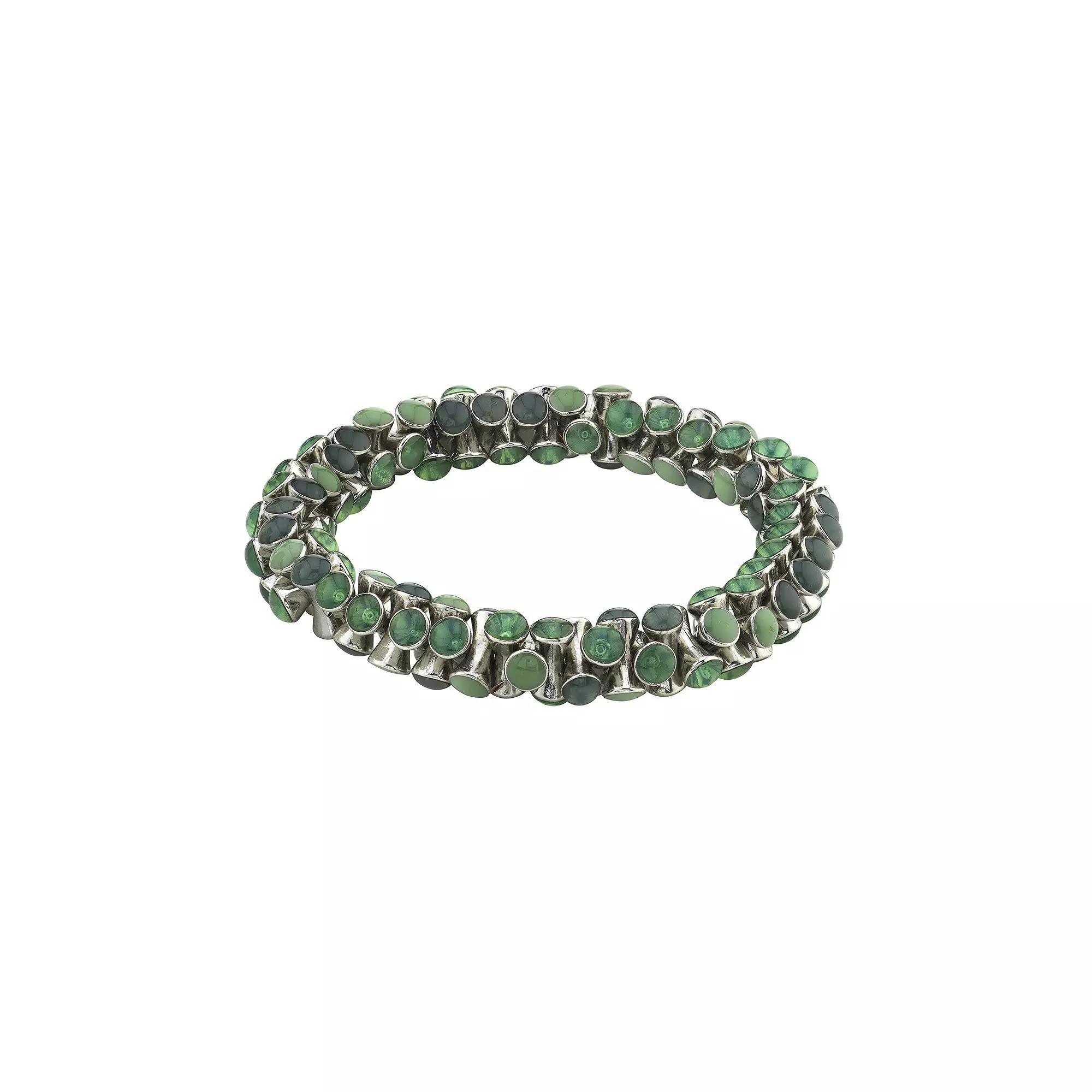 1928 Simulated Crystal Scroll Stretch Bracelet, Women's,  Product Image