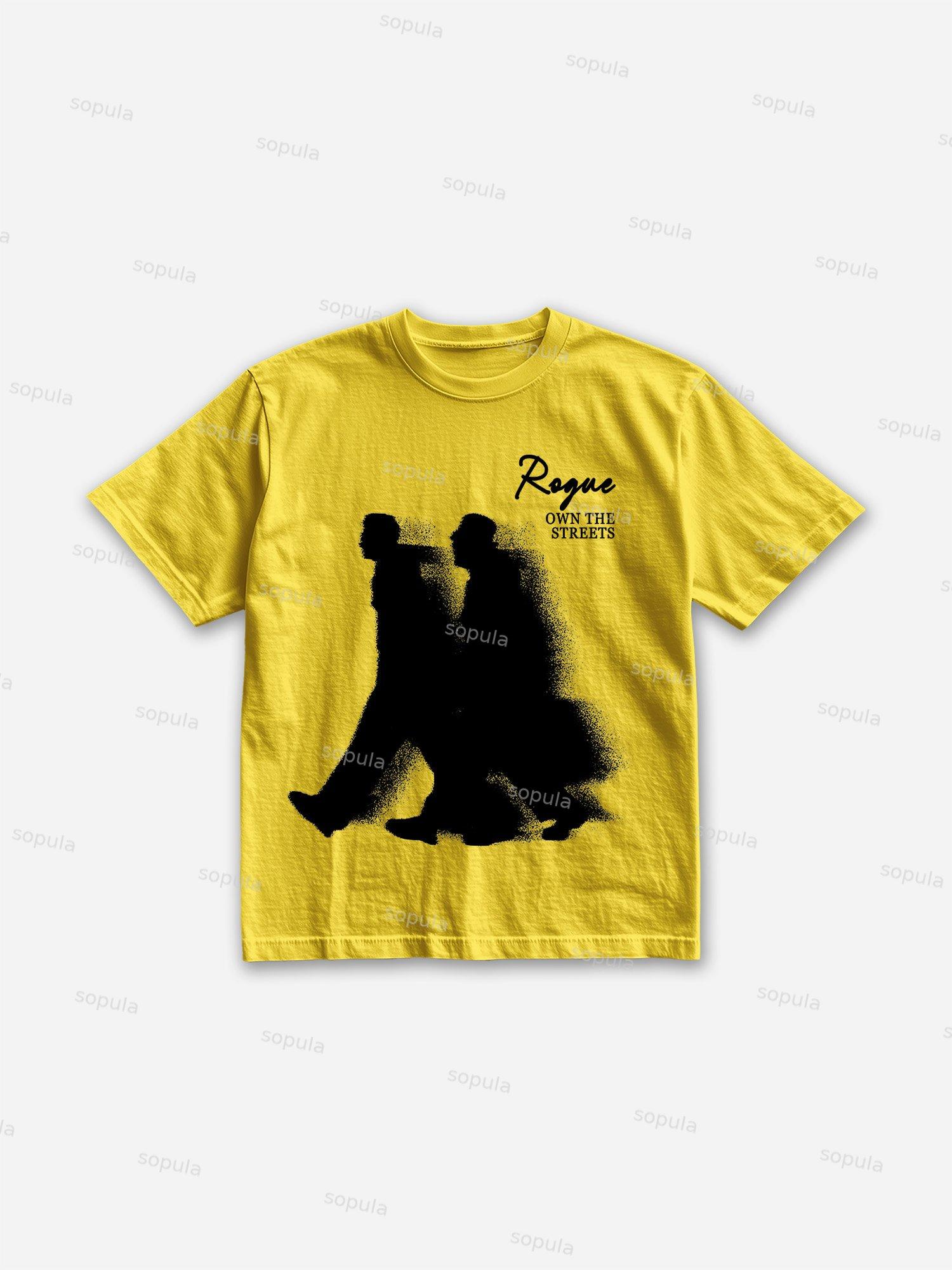 Abstract Graphic Rogue Print Cotton T-shirt Product Image