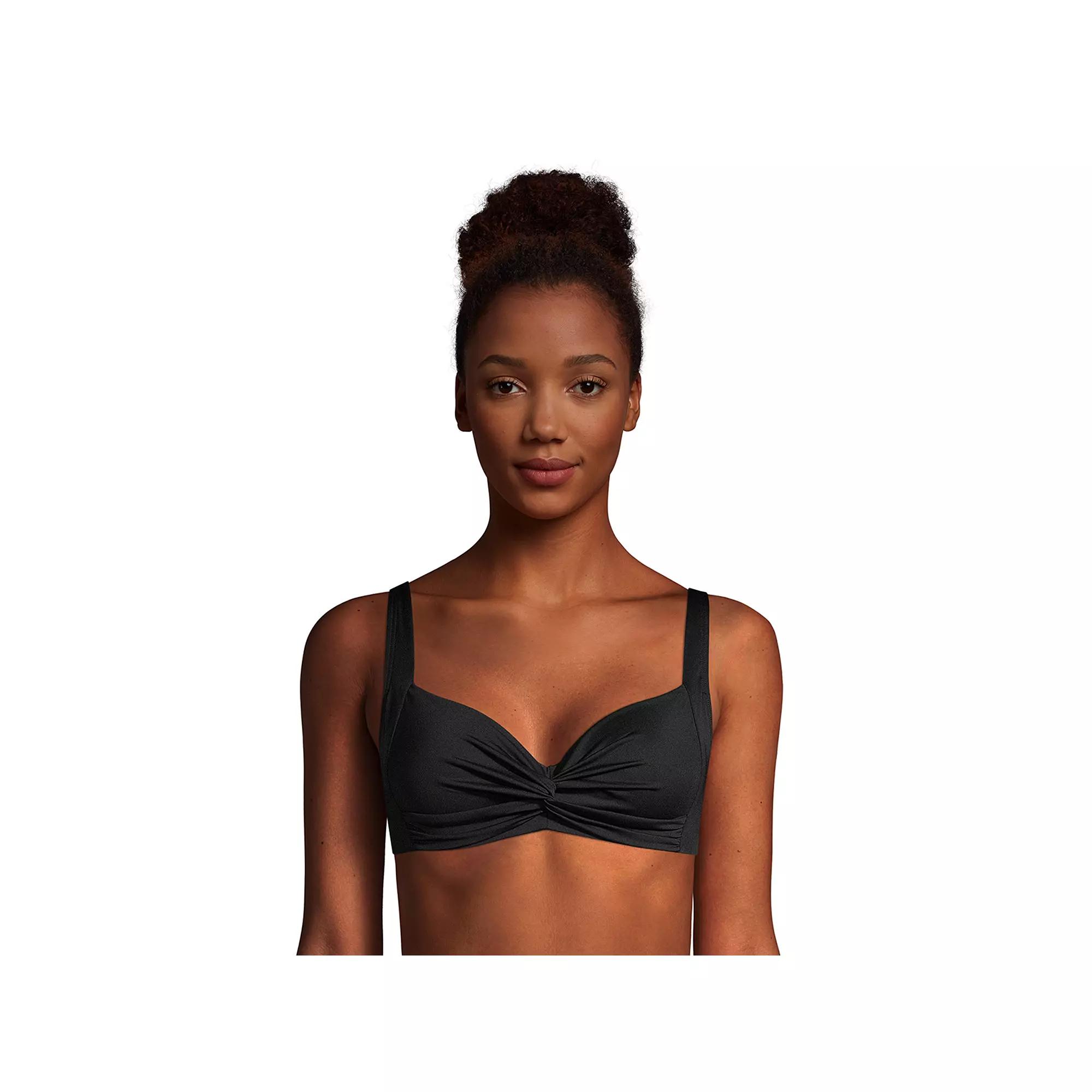 Women's Lands' End Sweetheart Twist-Front Underwire Bikini Top,  Product Image