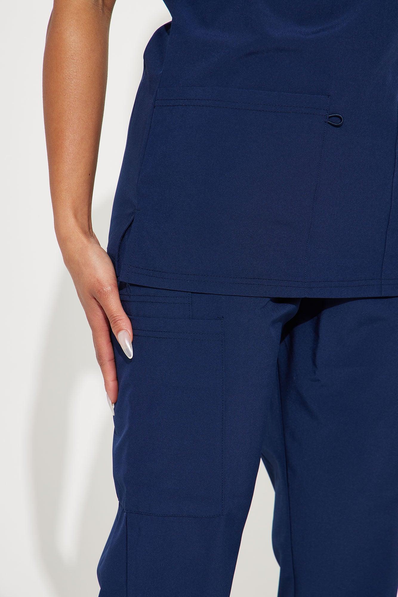 On Call Jogger Stretch Uniform Scrub Set - Navy Product Image