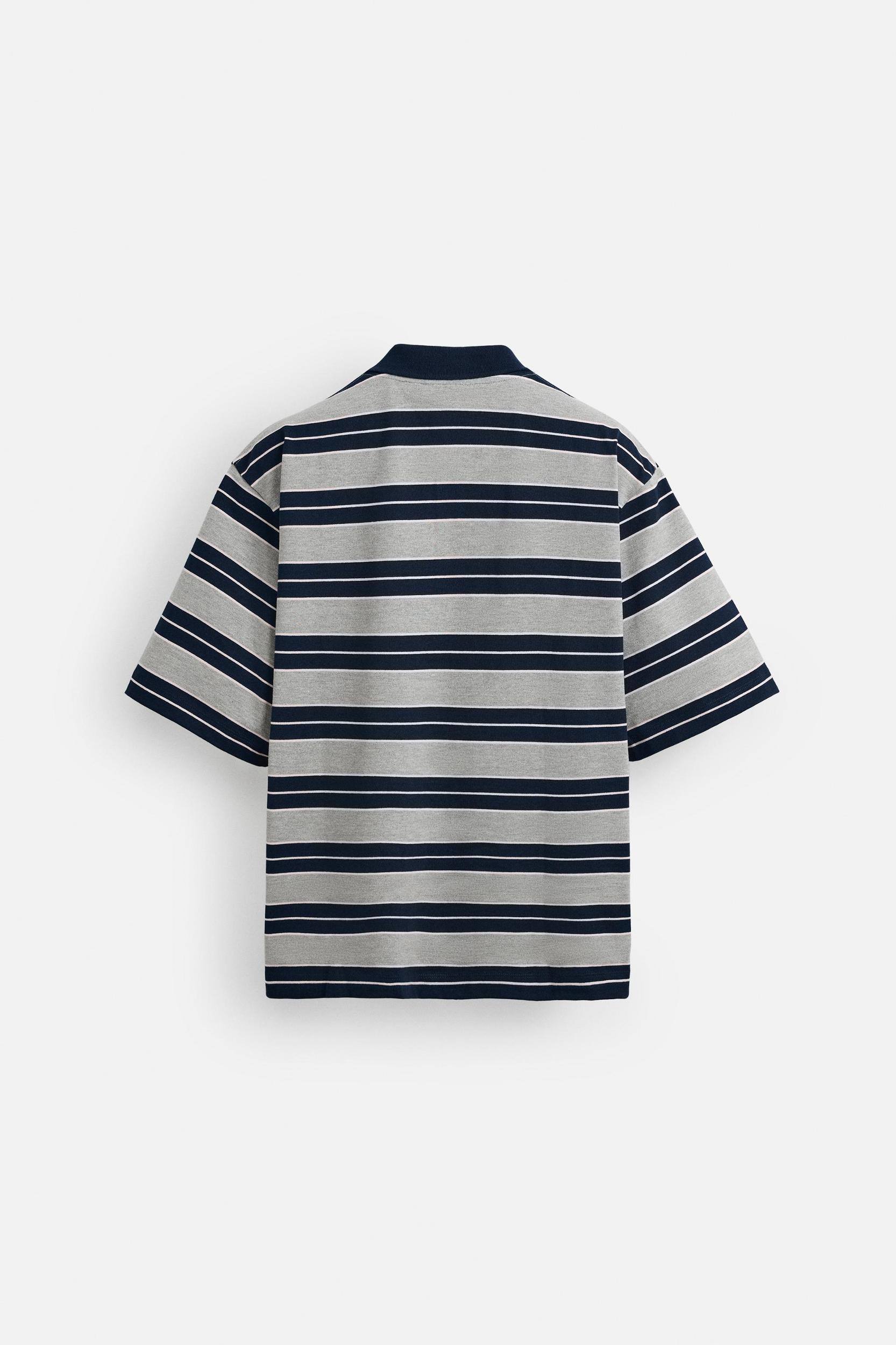 STRIPED RELAXED FIT POLO SHIRT Product Image