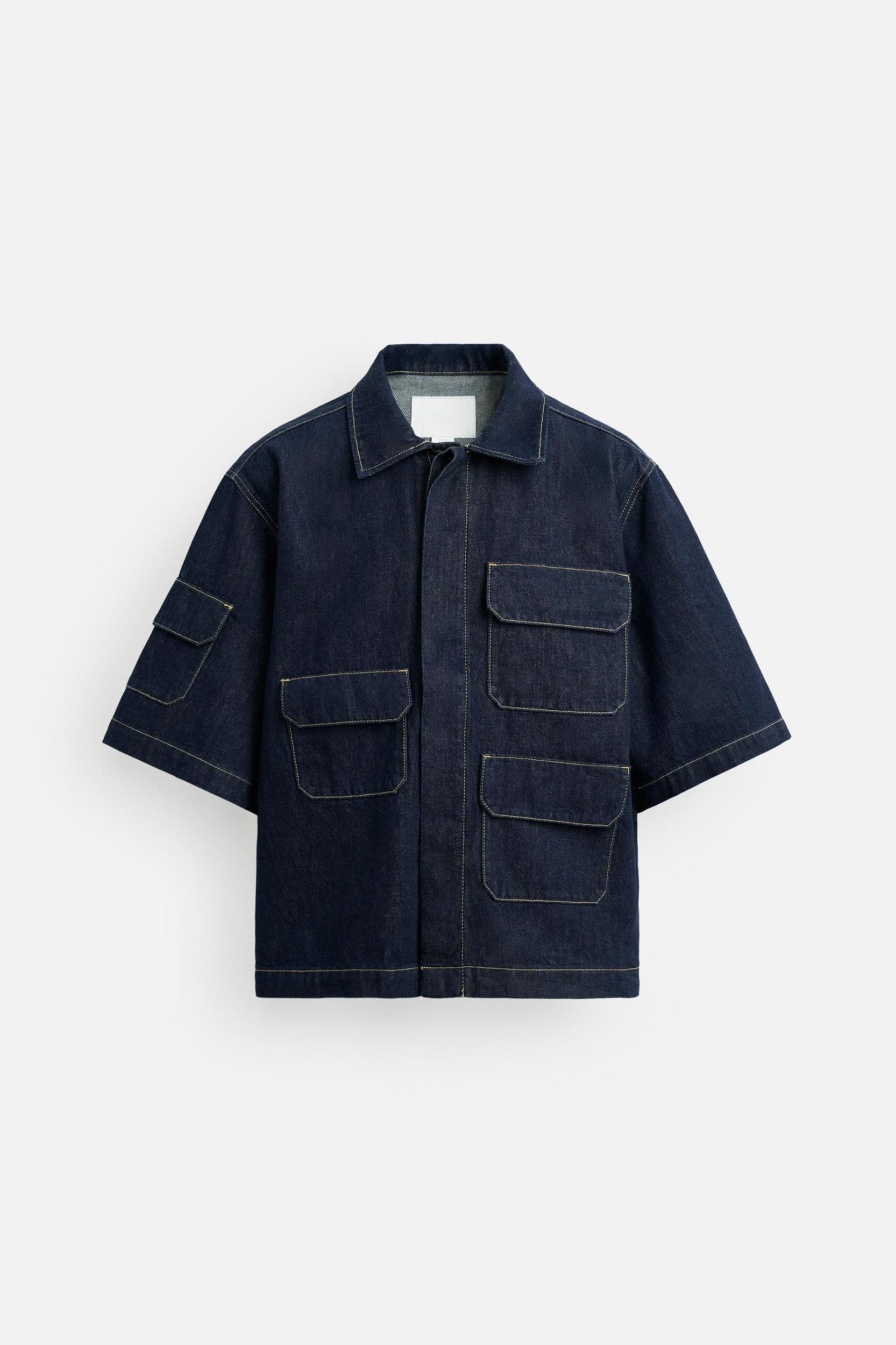 DENIM SHIRT WITH POCKETS Product Image