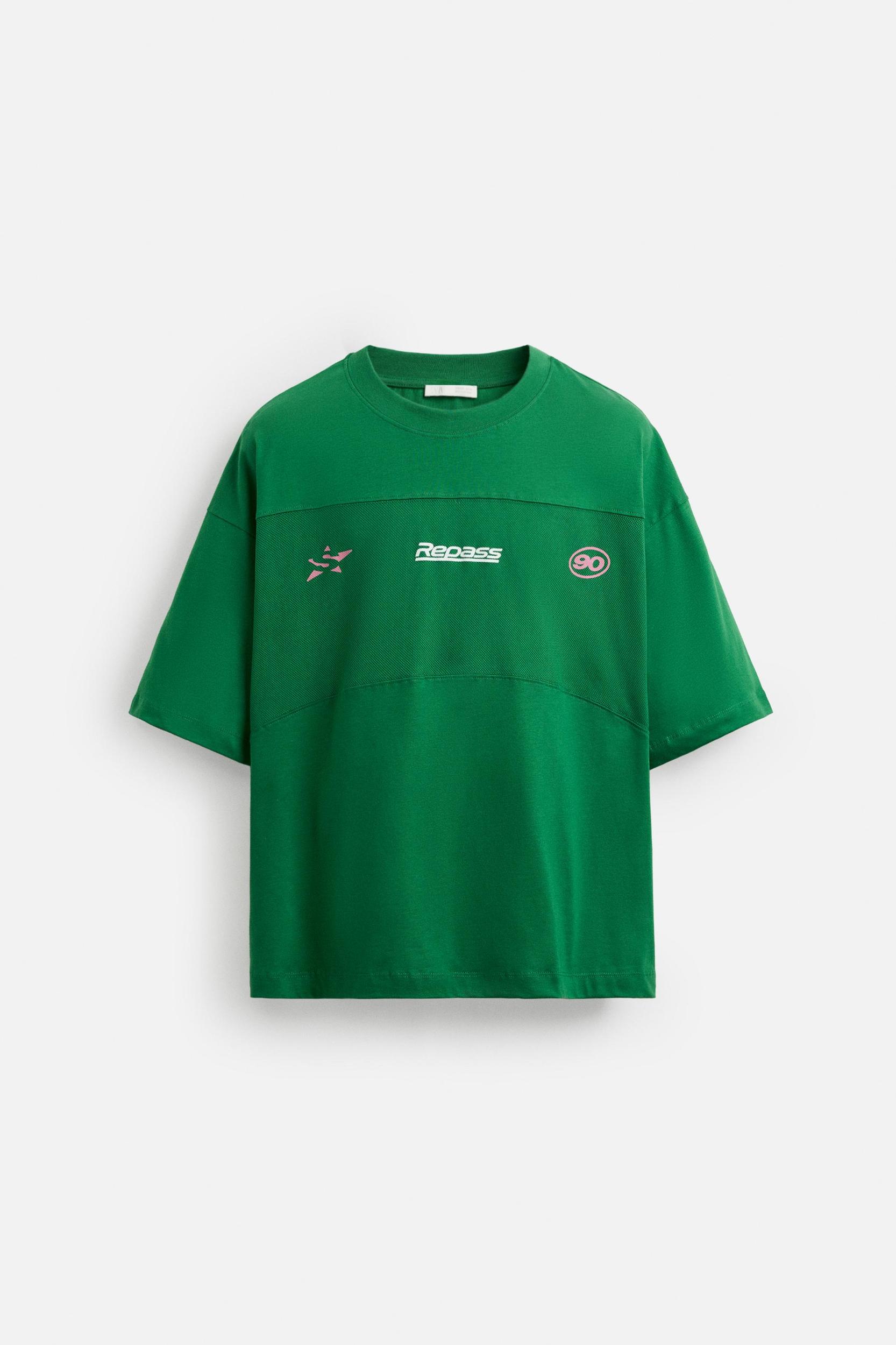 MESH STRIPE T-SHIRT Product Image