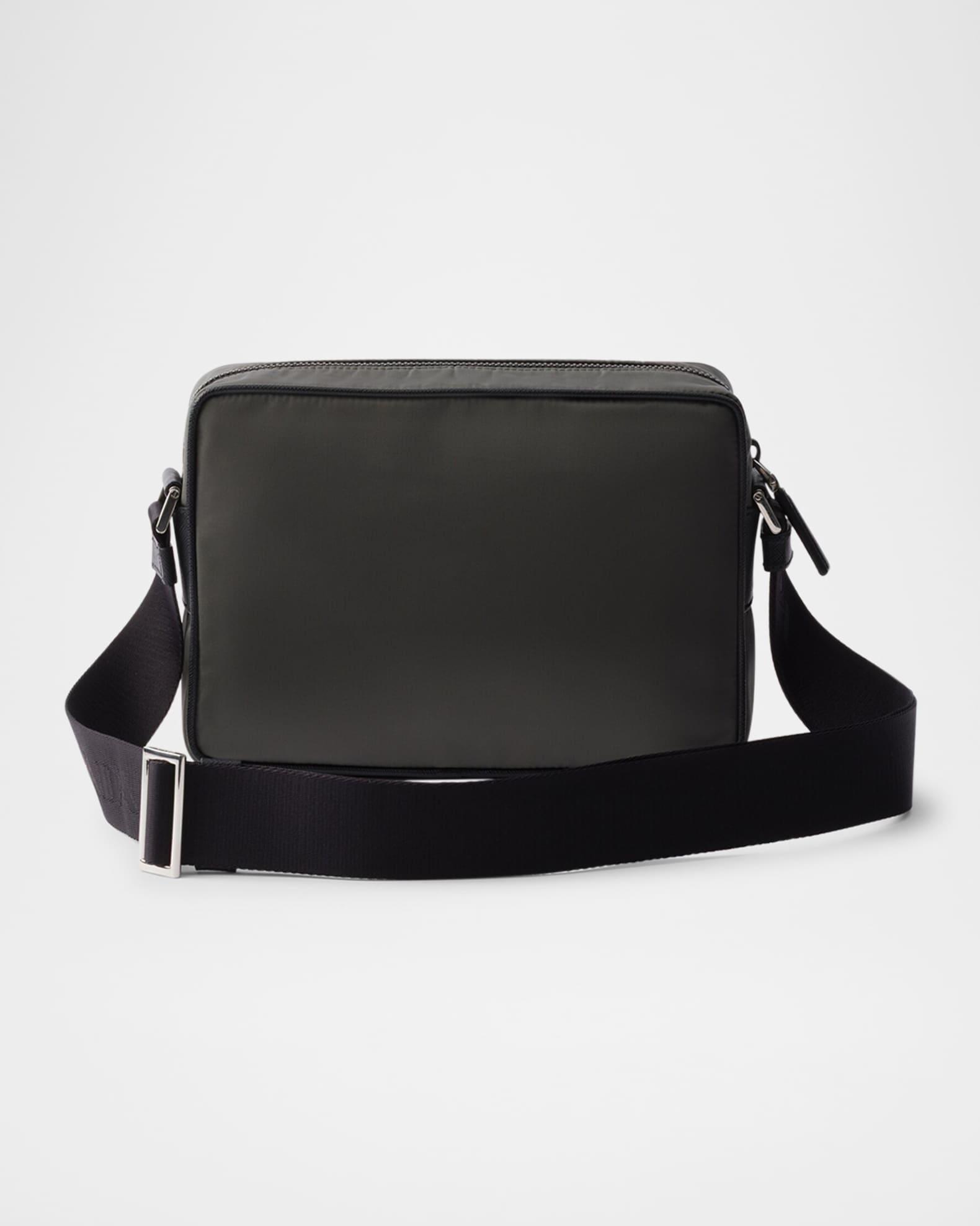 Men's Re-Nylon and Saffiano Leather Shoulder Bag Product Image