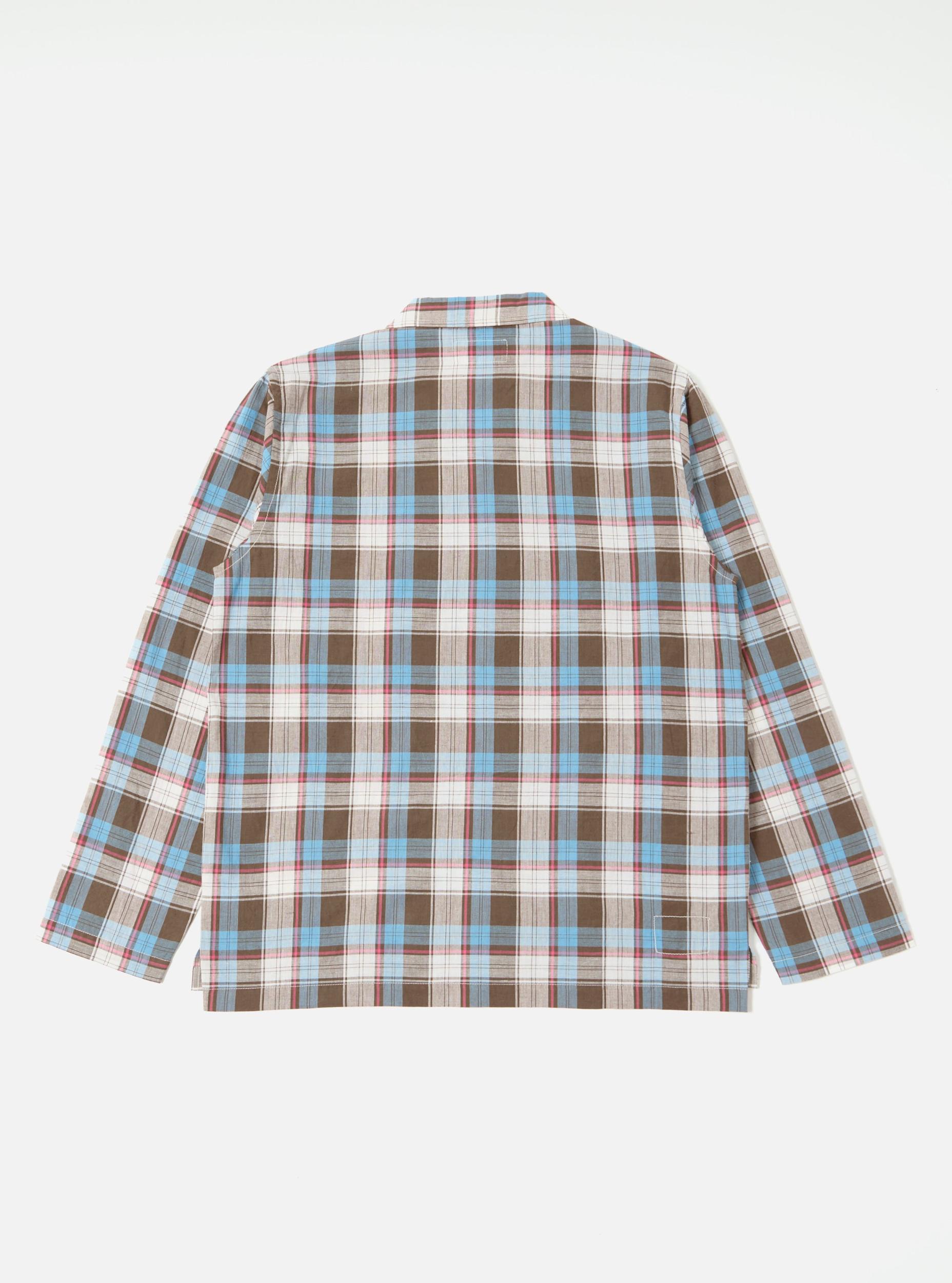 Blue/Brown Check 3 Long Pyjama Set Product Image